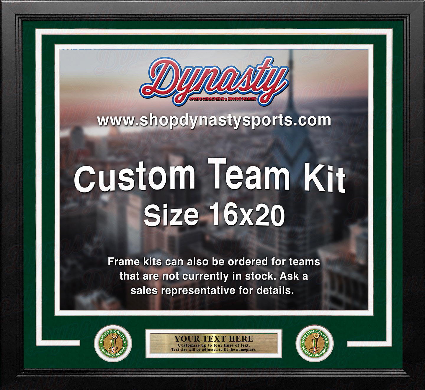 Boston Celtics 2024 NBA Champions Custom NBA Basketball 16x20 Picture Frame Kit (Multiple Colors) 1