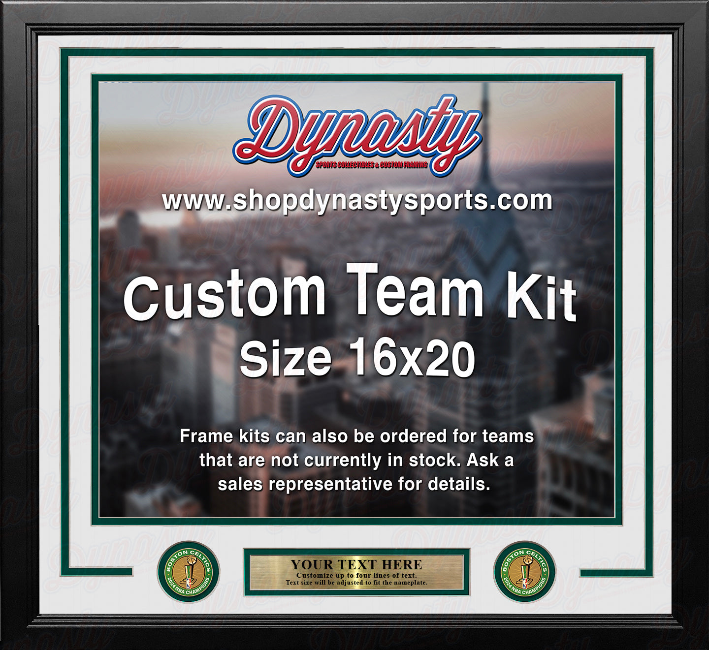 Boston Celtics 2024 NBA Champions Custom NBA Basketball 16x20 Picture Frame Kit (Multiple Colors) 2