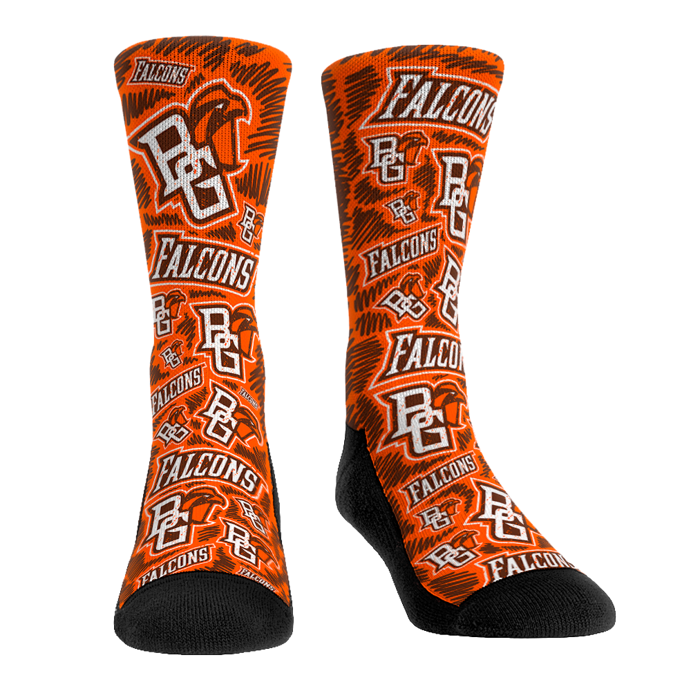 Bowling Green Falcons - Logo Sketch | Rock 'Em Socks