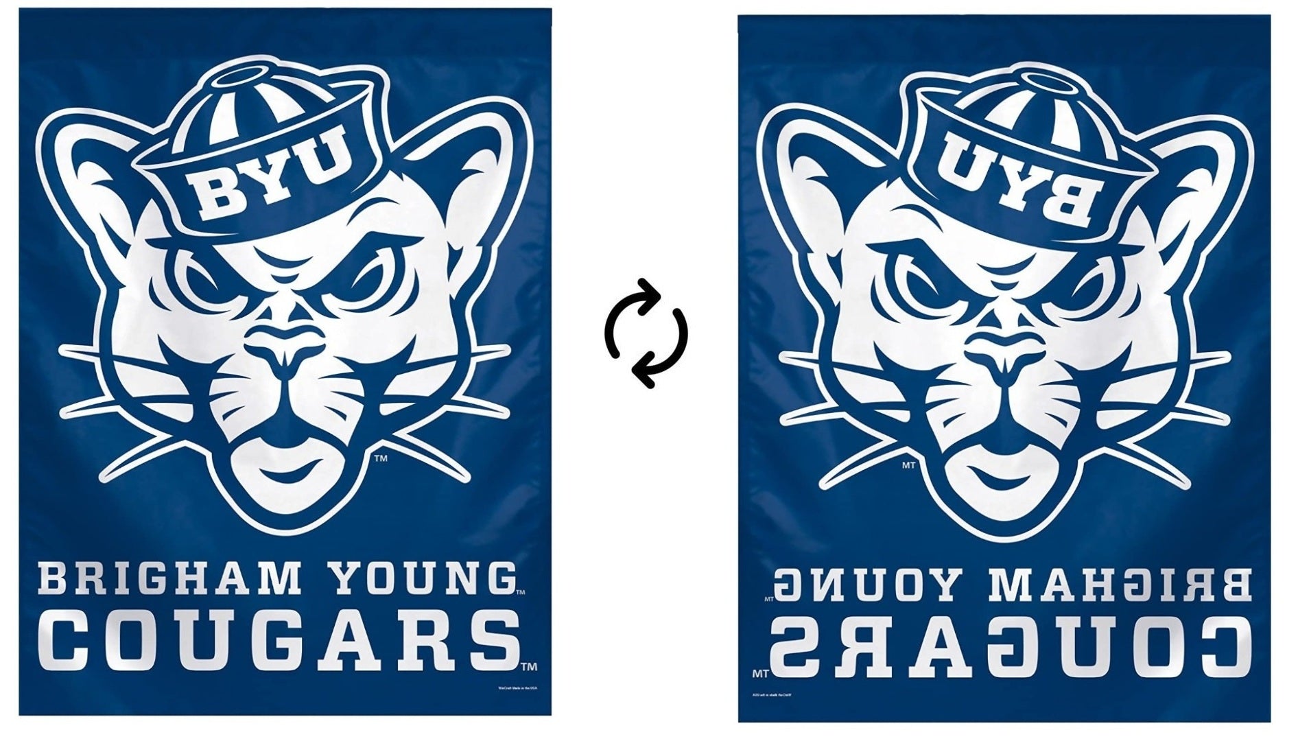 Brigham Young Cougars Flag Throwback Logo House Banner