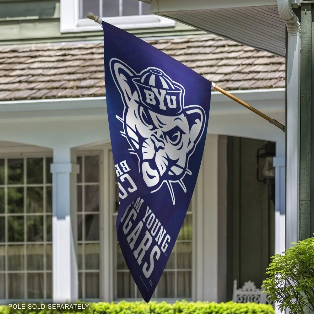 Brigham Young Cougars Flag Throwback Logo House Banner