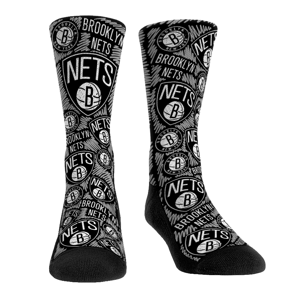 Brooklyn Nets - Logo Sketch | Rock 'Em Socks 1