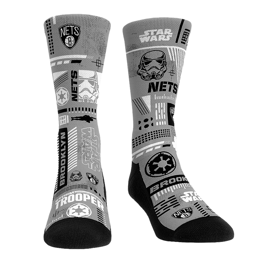 Brooklyn Nets - Star Wars  - Stormtrooper Pattern | Rock 'Em Socks 1