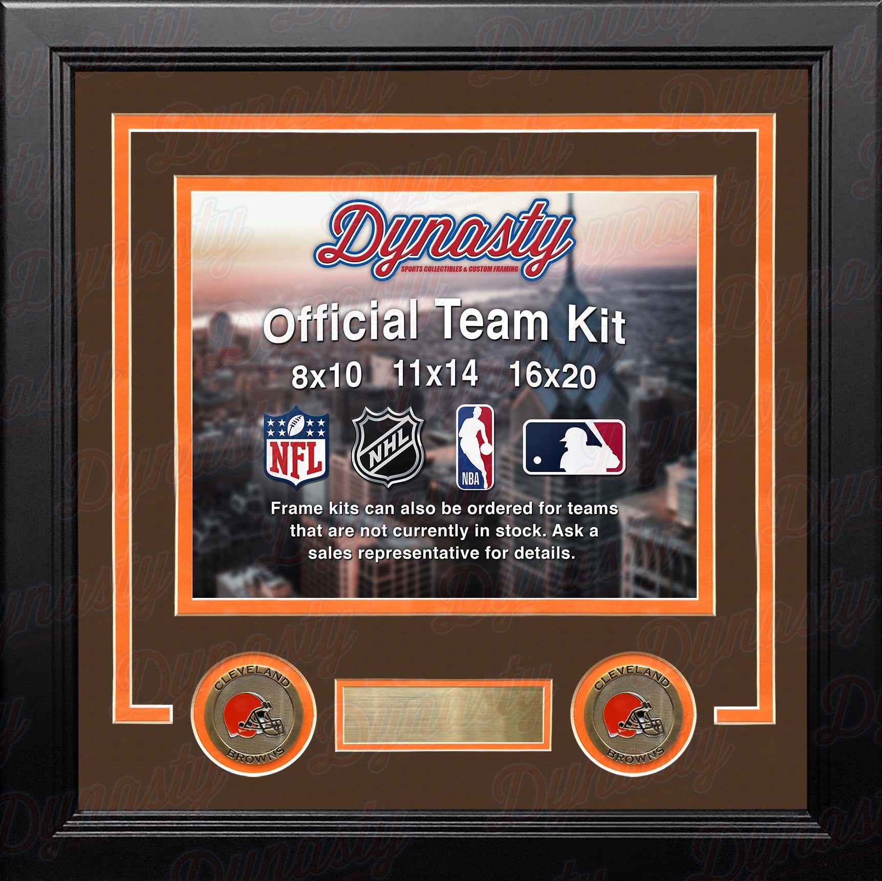 Cleveland Browns Custom NFL Football 11x14 Picture Frame Kit (Multiple Colors) 1