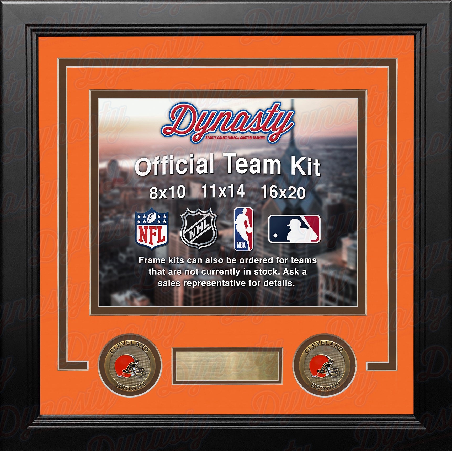 Cleveland Browns Custom NFL Football 11x14 Picture Frame Kit (Multiple Colors) 3