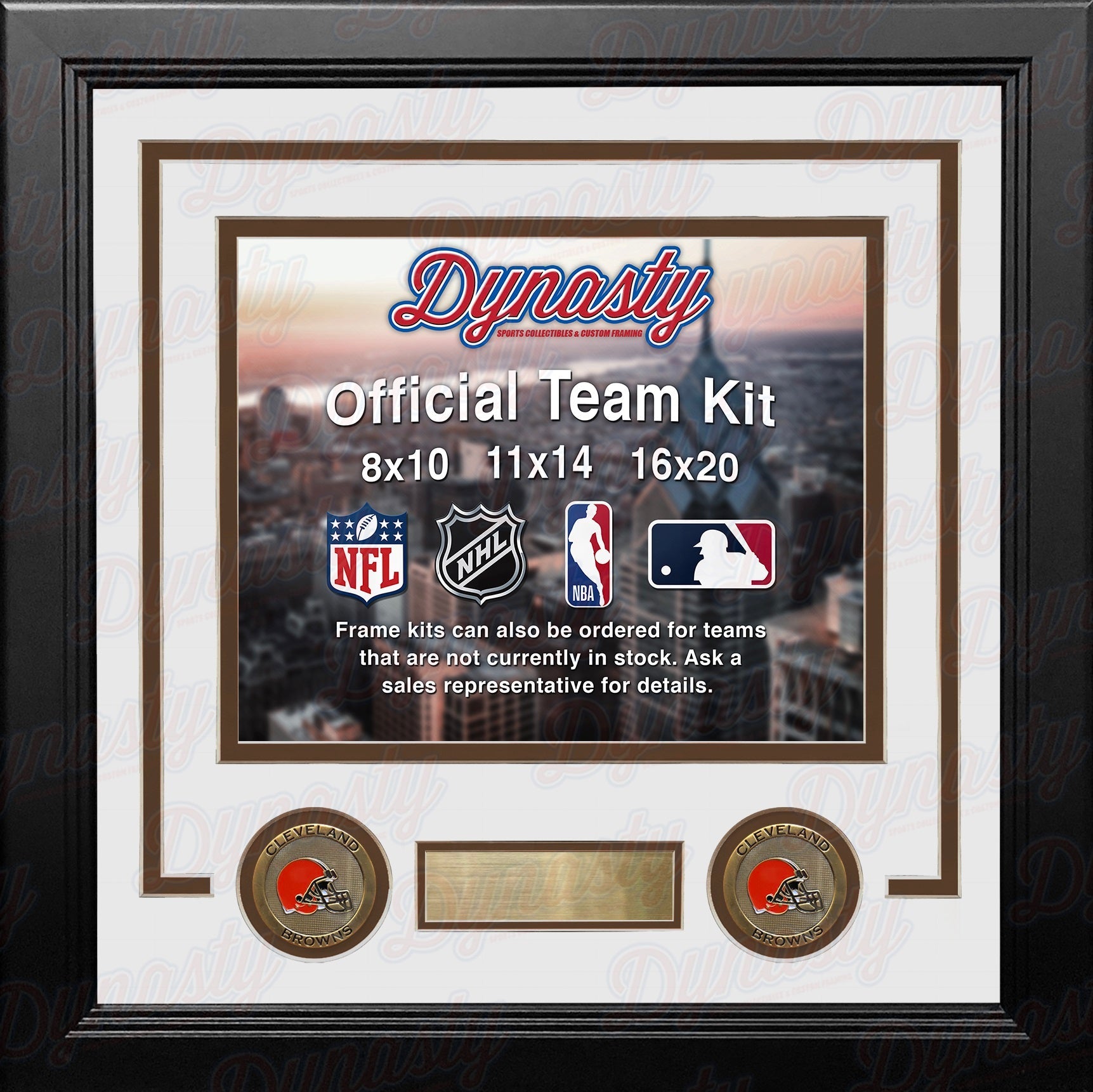 Cleveland Browns Custom NFL Football 11x14 Picture Frame Kit (Multiple Colors) 2
