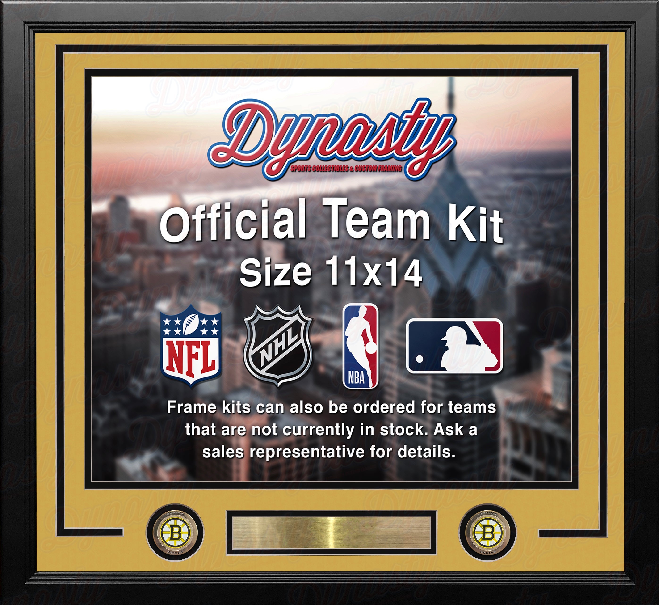 Boston Bruins Custom NHL Hockey 11x14 Picture Frame Kit (Multiple Colors) 3