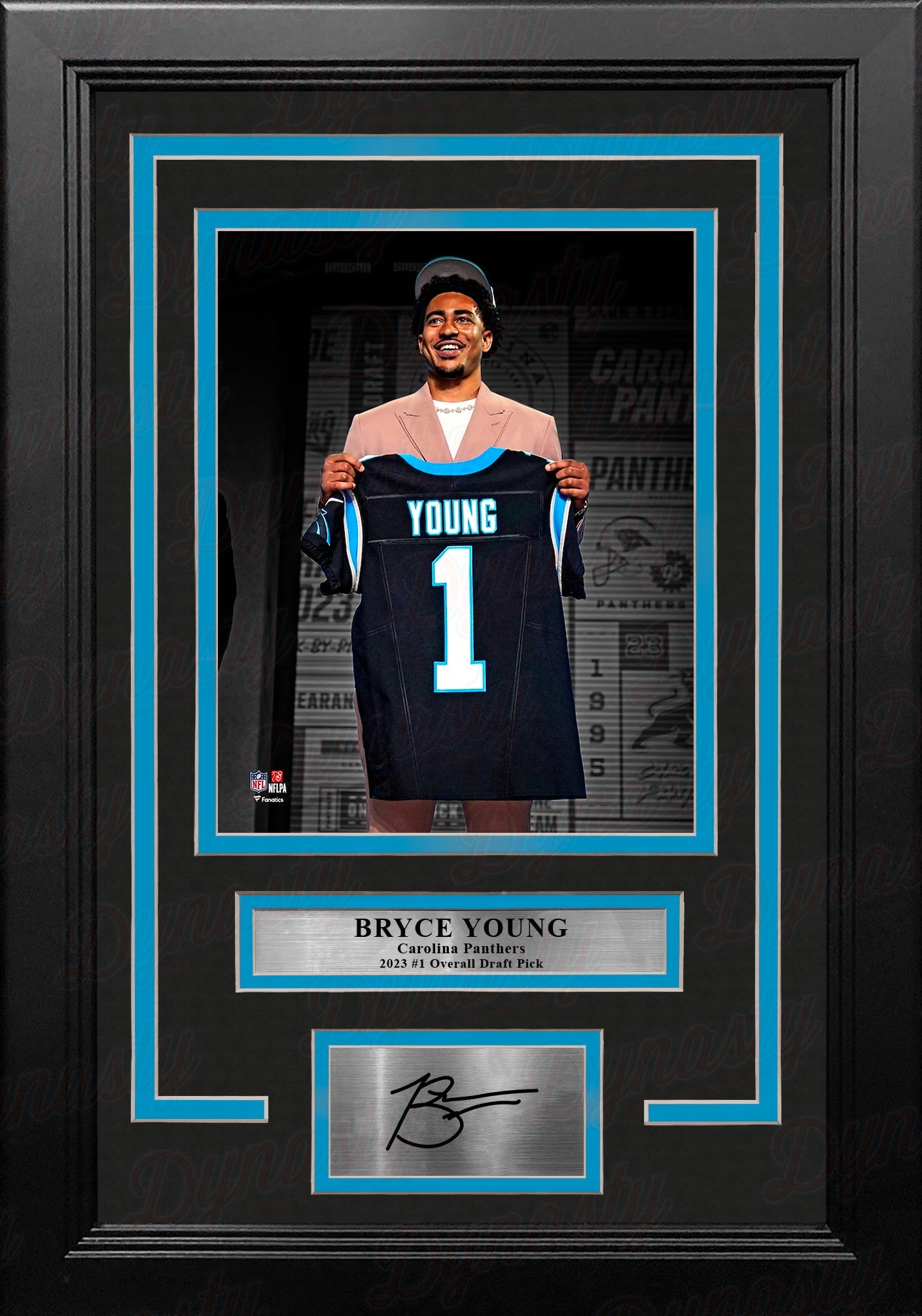 Bryce Young Carolina Panthers 8" x 10" Framed Draft Football Photo with Engraved Autograph 1