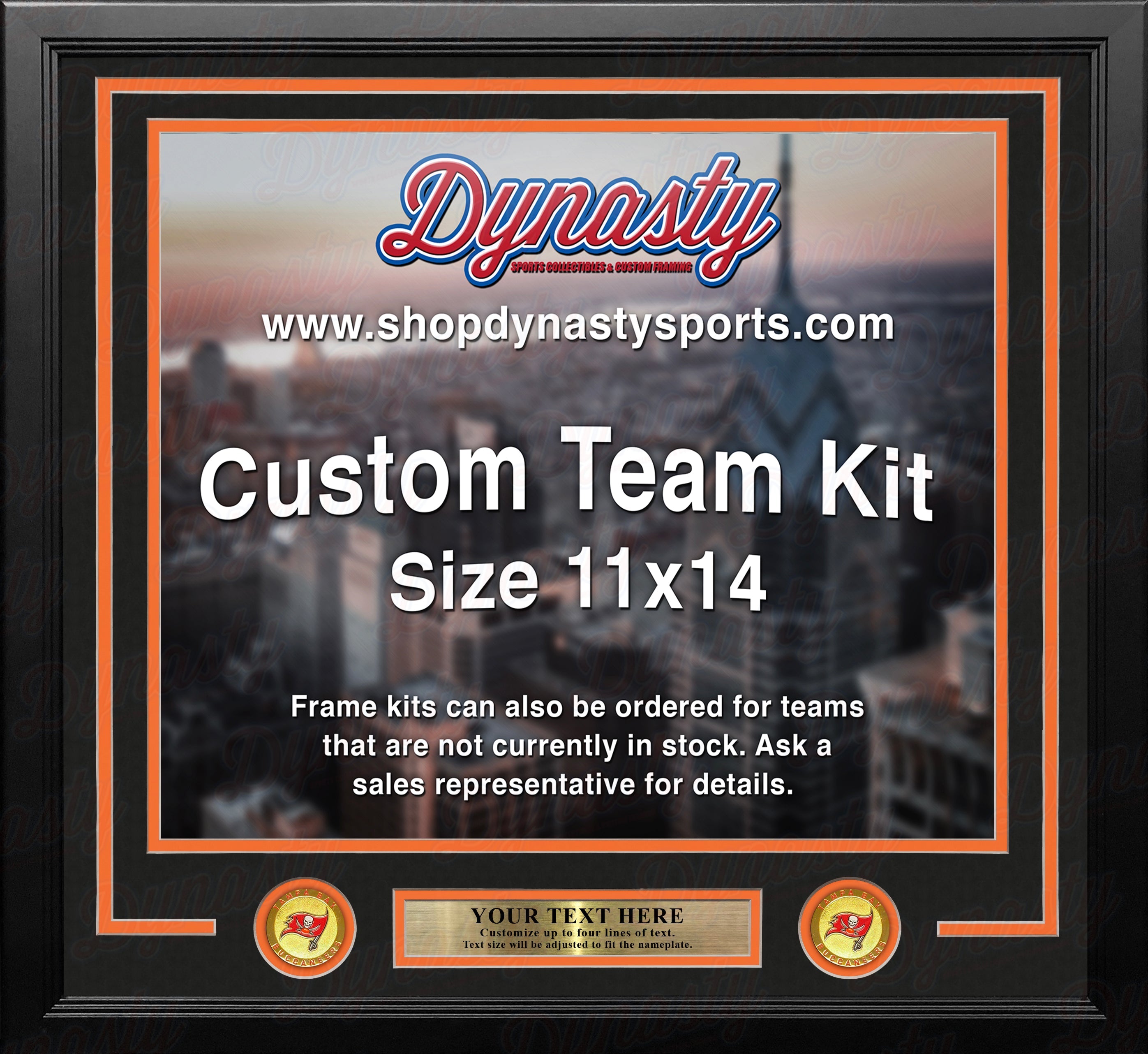 Tampa Bay Buccaneers Throwback Custom NFL Football 11x14 Picture Frame Kit (Multiple Colors) 3