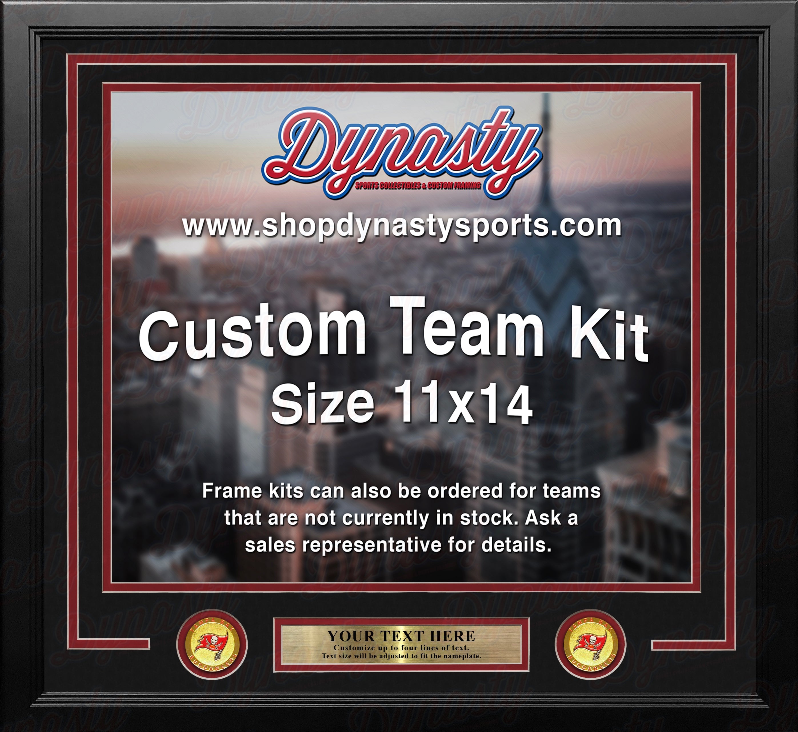 Tampa Bay Buccaneers Custom NFL Football 11x14 Picture Frame Kit (Multiple Colors) 3