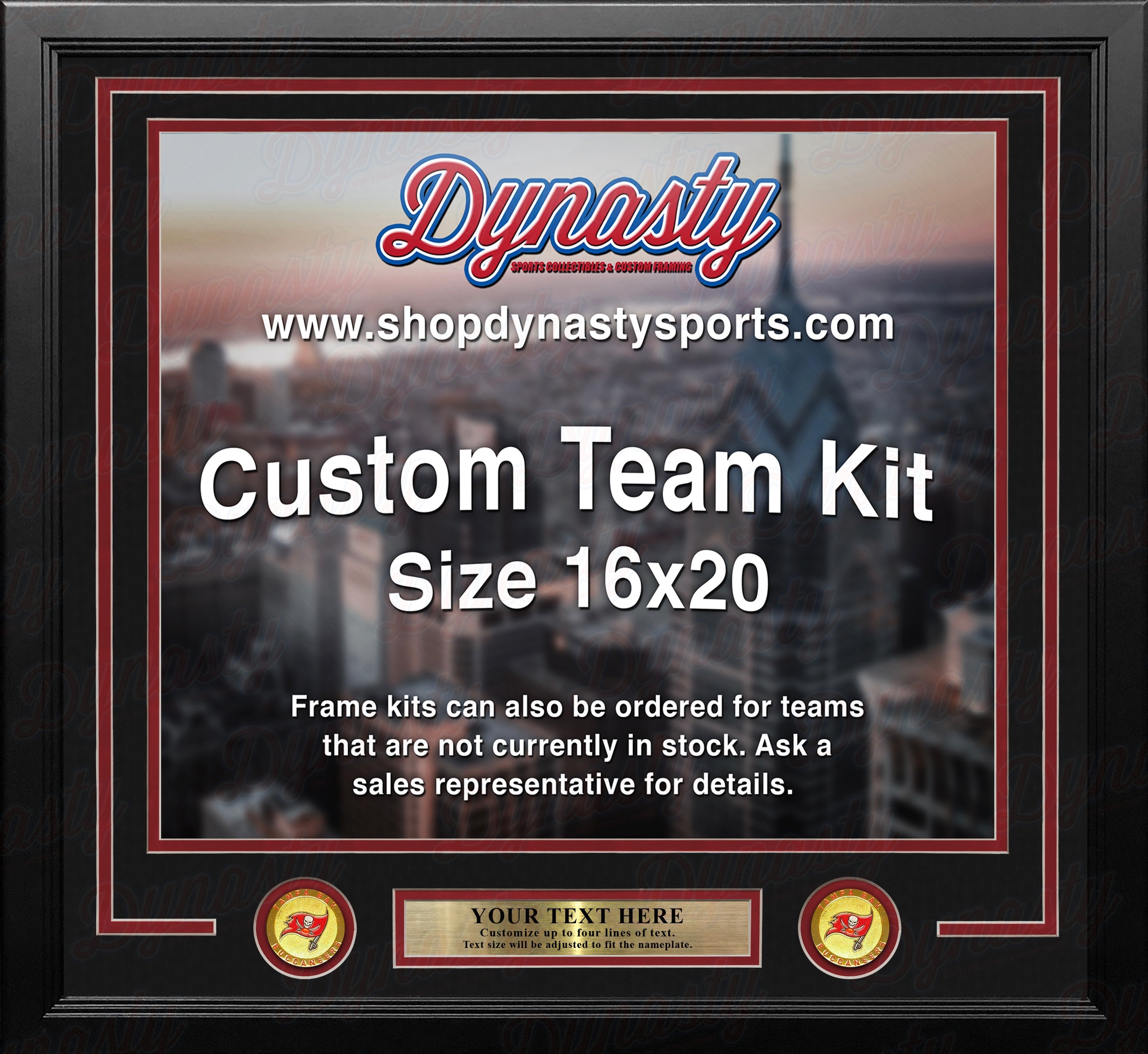 Tampa Bay Buccaneers Custom NFL Football 16x20 Picture Frame Kit (Multiple Colors) 3