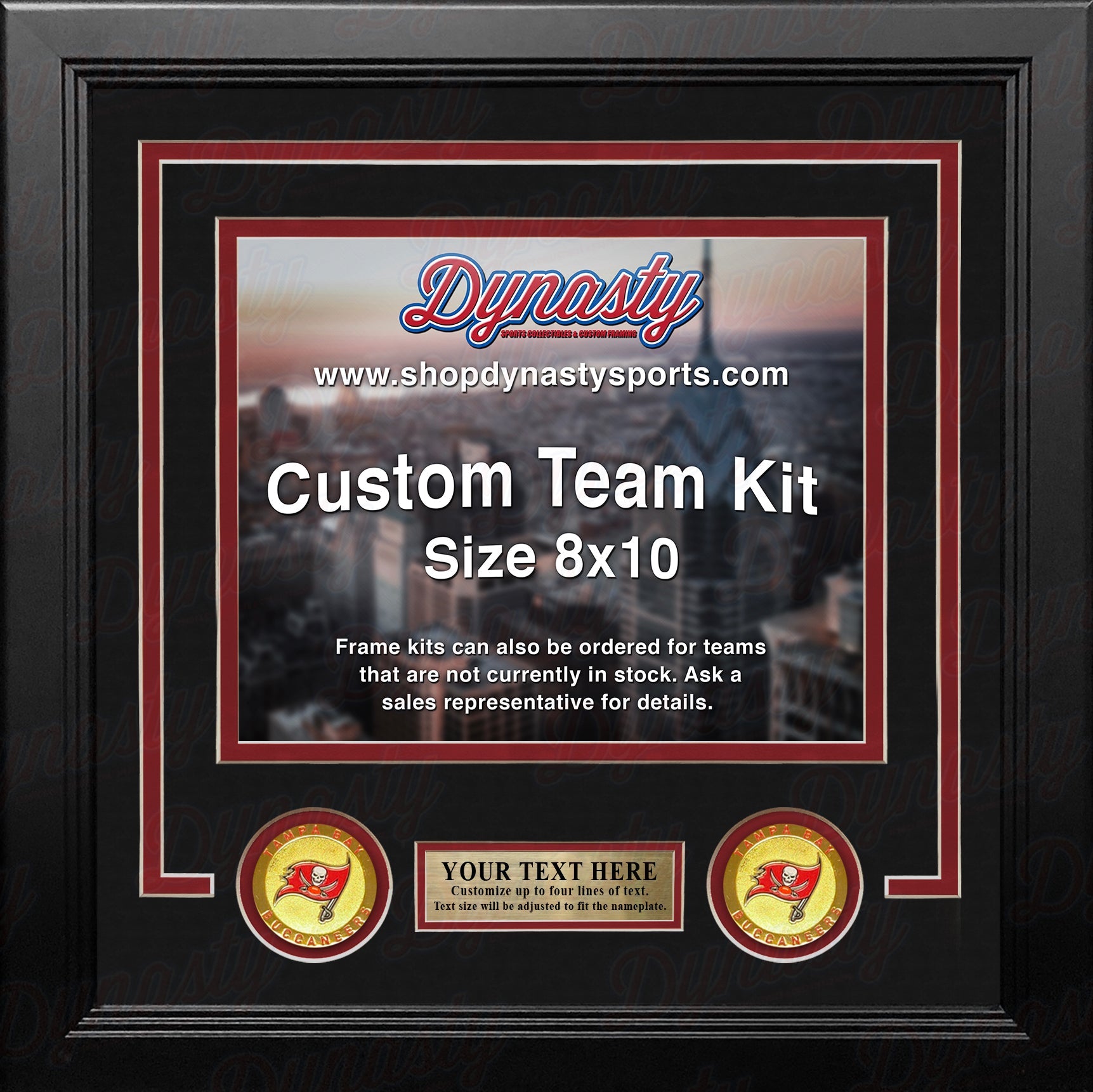 Tampa Bay Buccaneers Custom NFL Football 8x10 Picture Frame Kit (Multiple Colors) 3