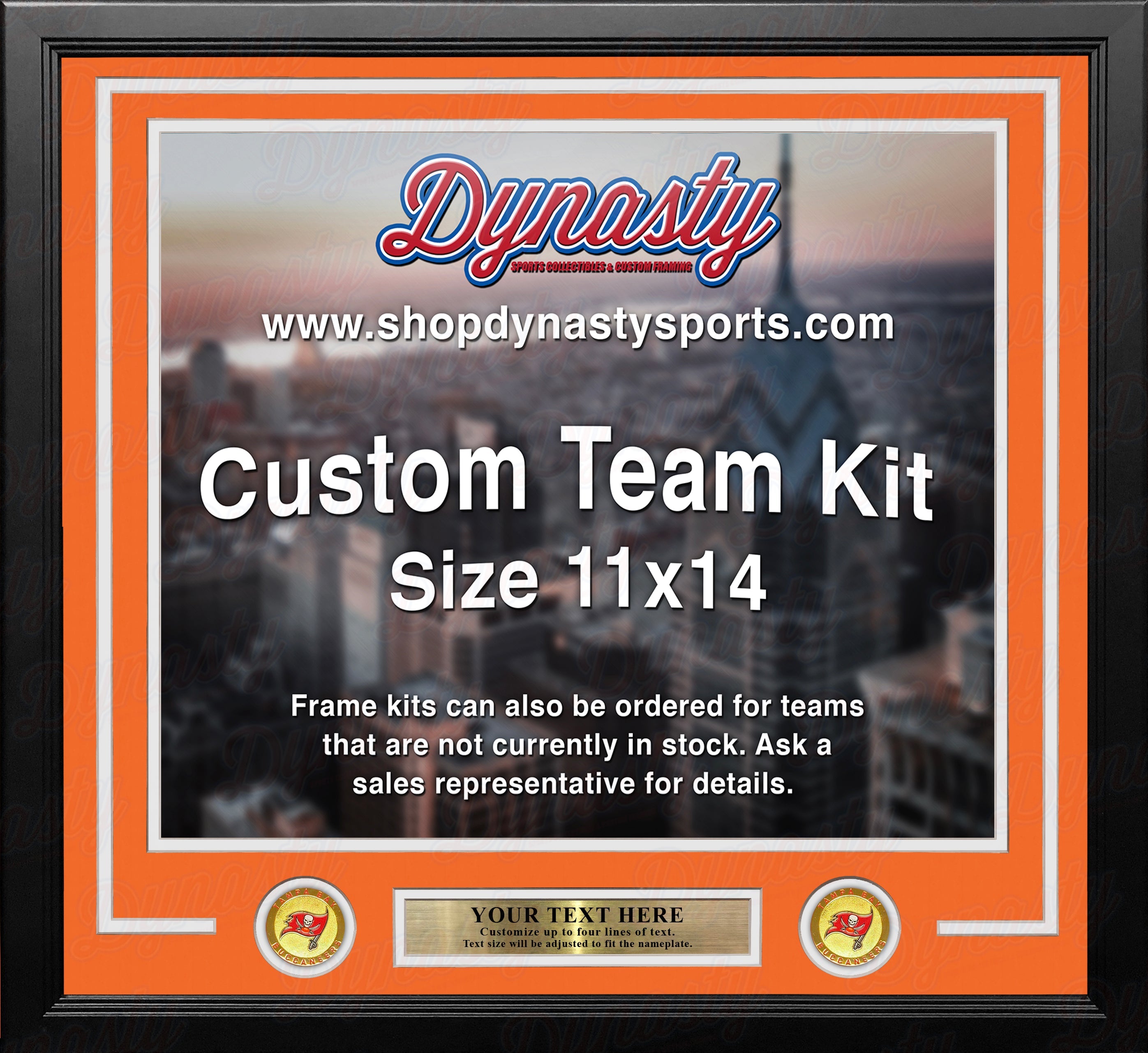Tampa Bay Buccaneers Throwback Custom NFL Football 11x14 Picture Frame Kit (Multiple Colors) 1