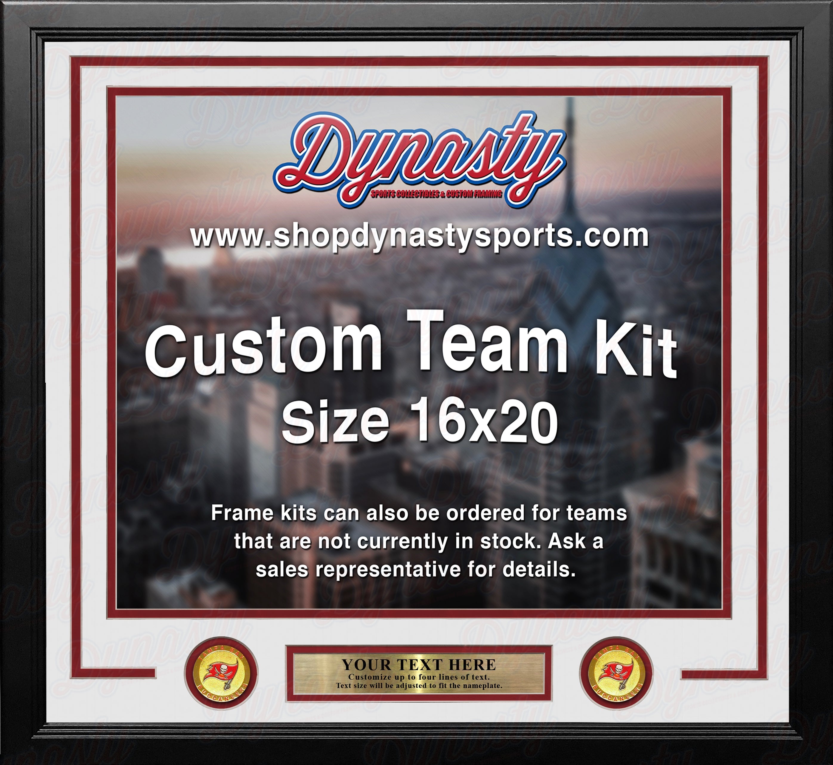 Tampa Bay Buccaneers Custom NFL Football 16x20 Picture Frame Kit (Multiple Colors)