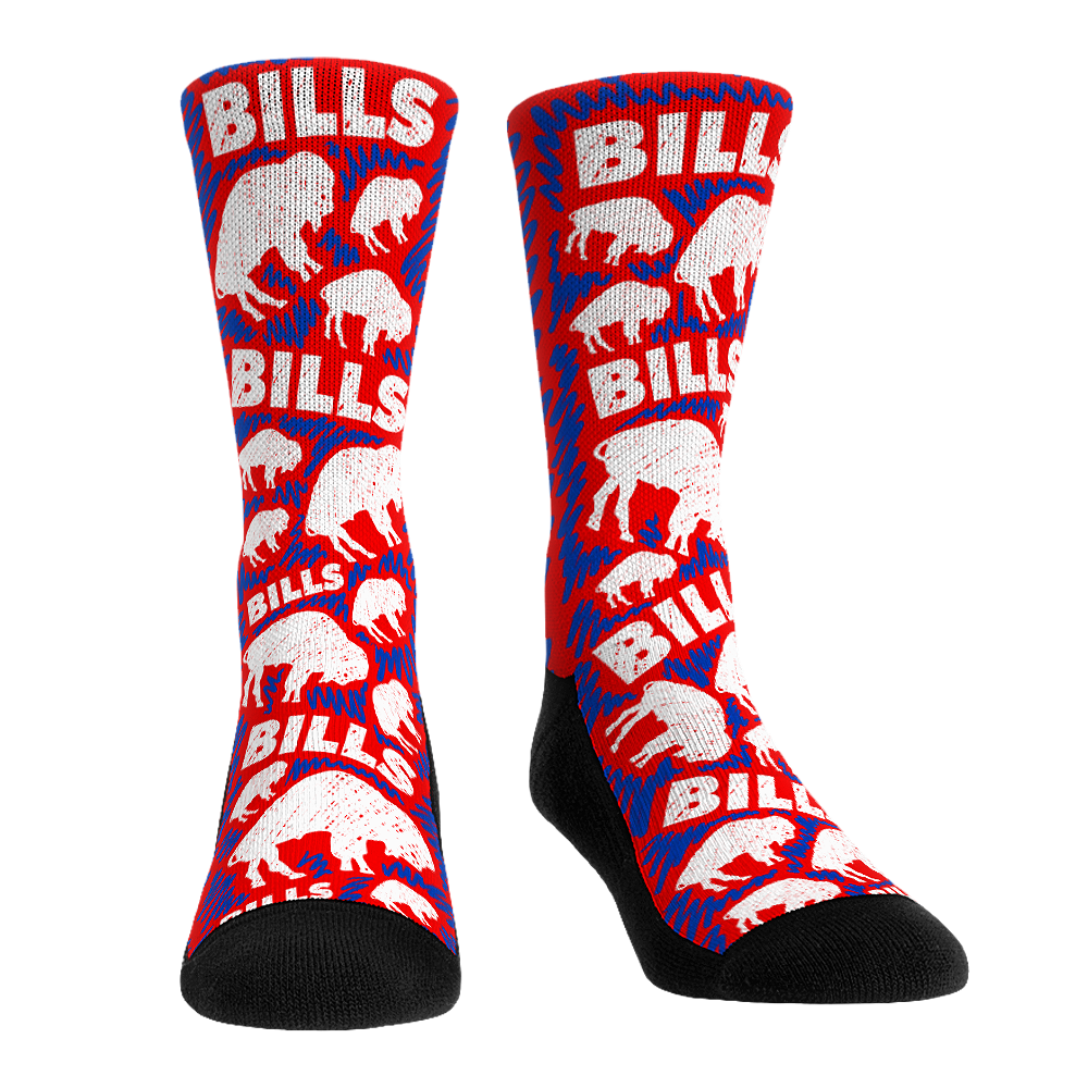 Buffalo Bills - Throwback Logo Sketch | Rock 'Em Socks