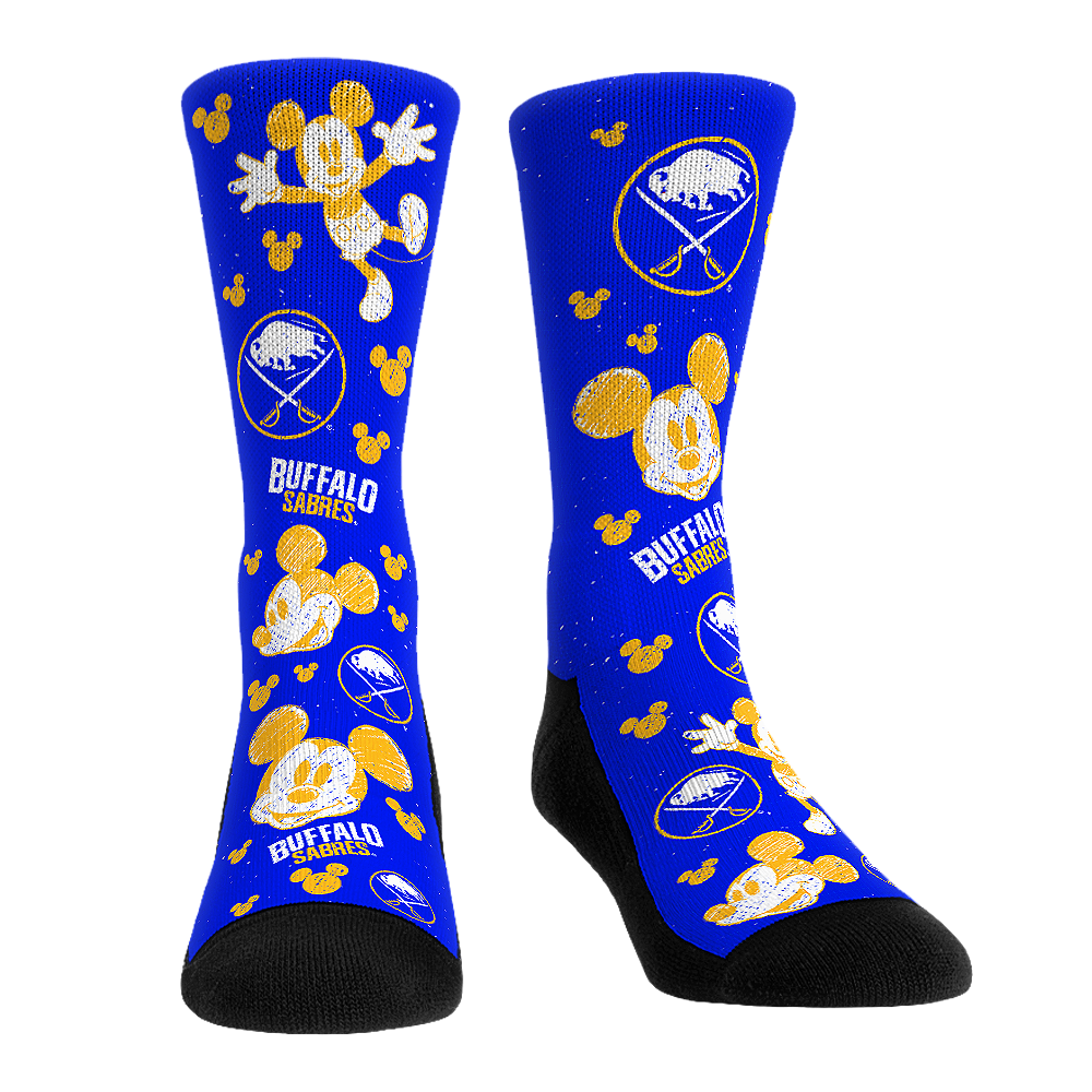 Buffalo Sabres - Disney - Mickey Sketch | Rock 'Em Socks