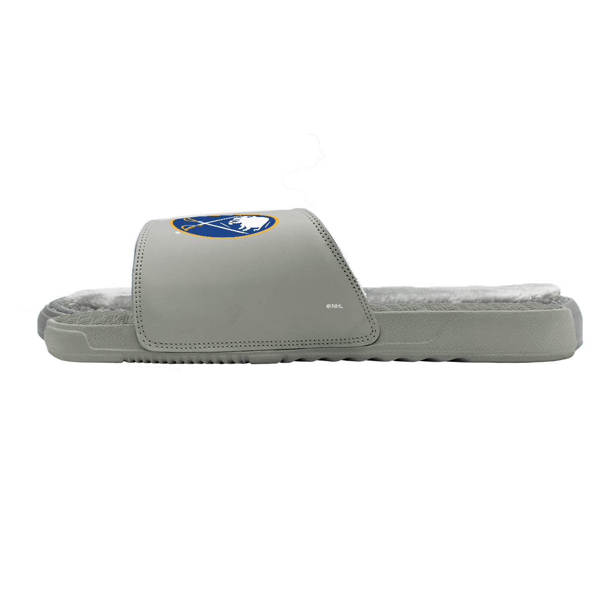 Buffalo Sabres Primary Grey Fur Slides 3