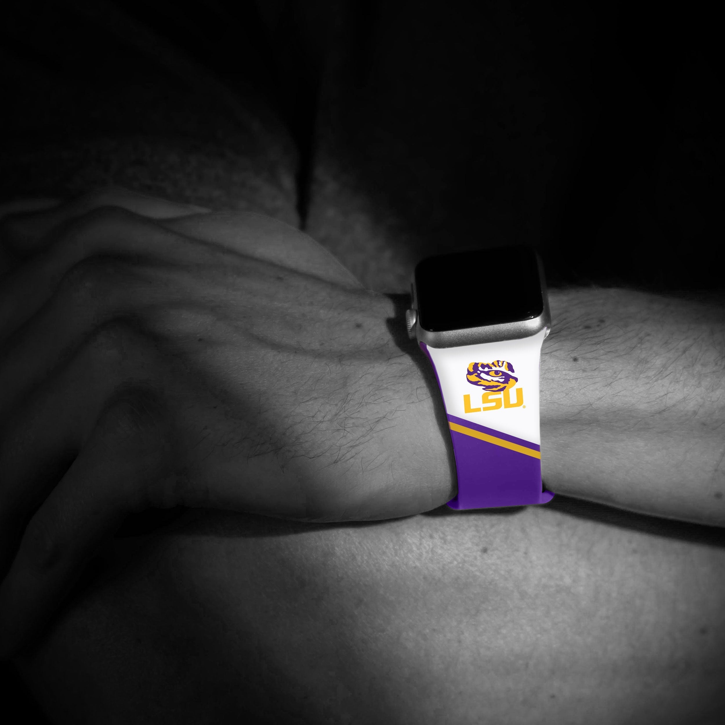 LSU Tigers HD Apple Watch Band 25