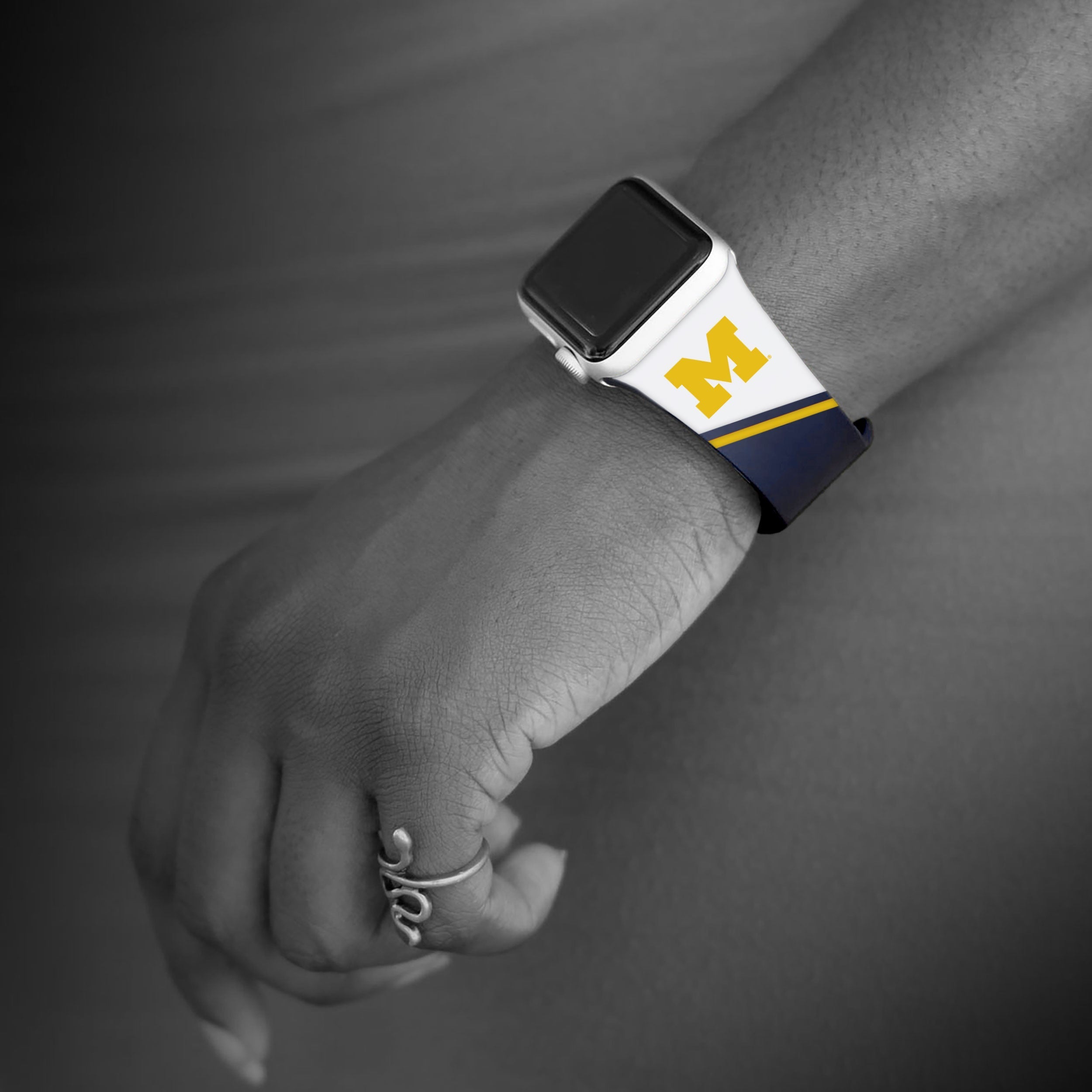 Michigan Wolverines HD Apple Watch Band 25