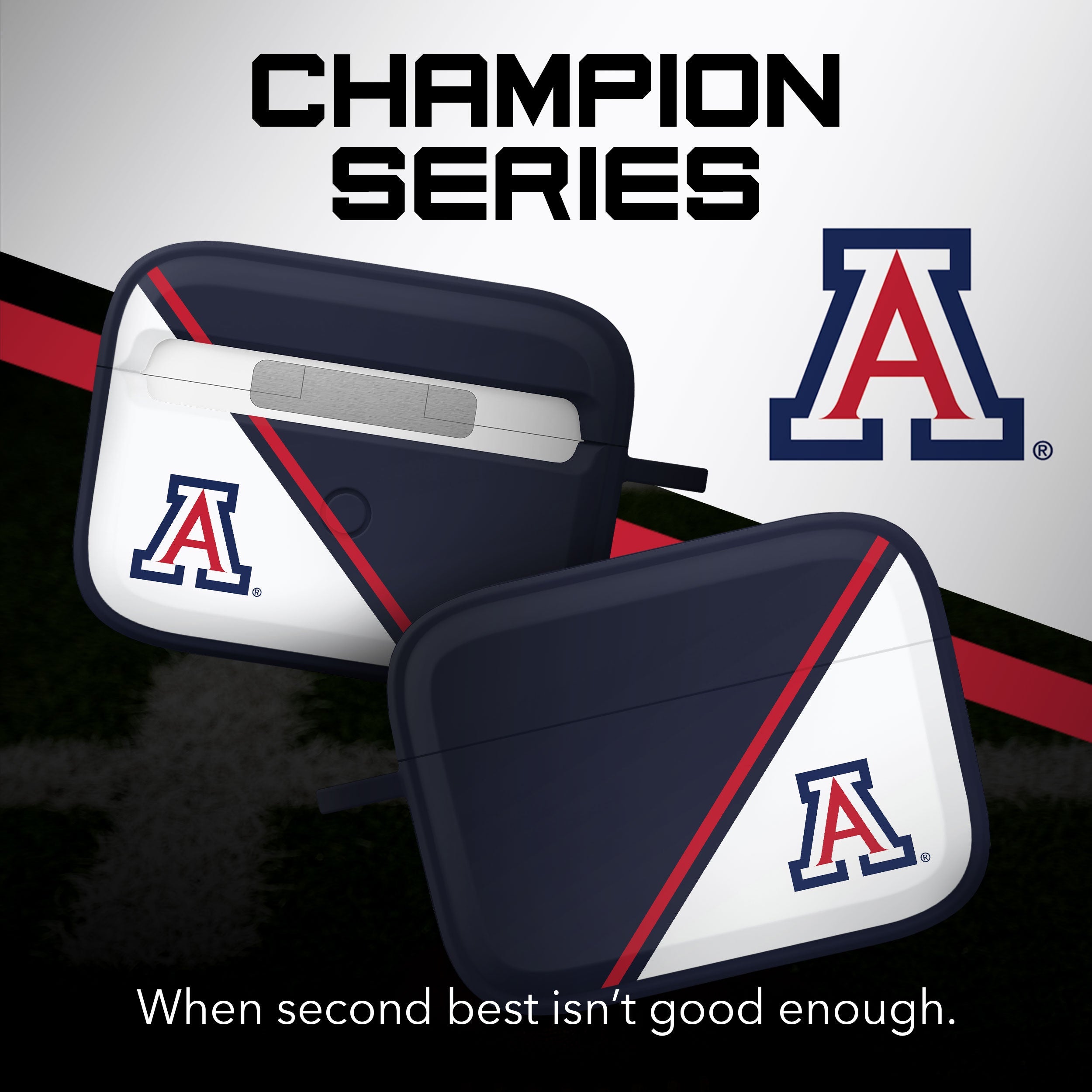 Arizona Wildcats HDX Champion Series Apple AirPods Pro 1 & 2 Case Cover 2