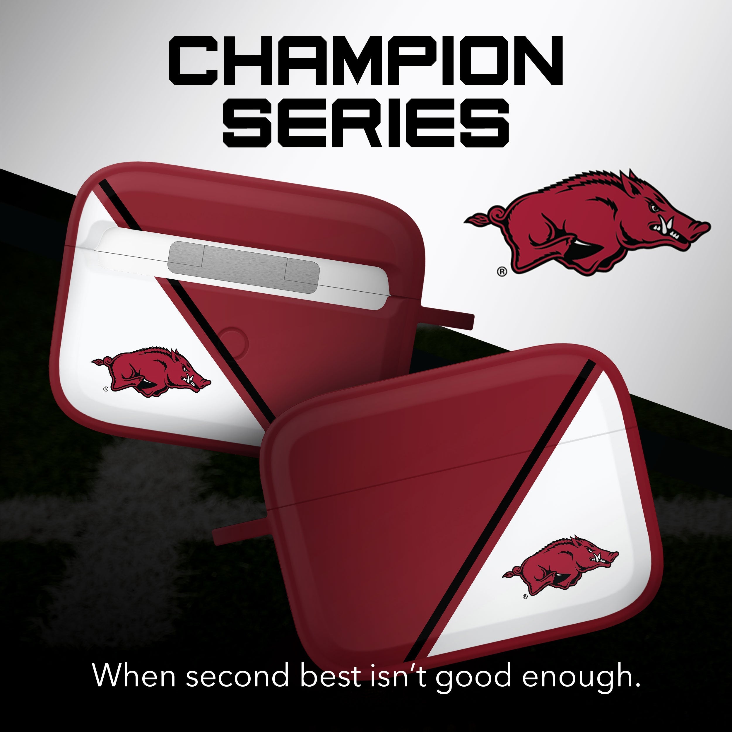 Arkansas Razorbacks HDX Champion Series Apple AirPods Pro 1 & 2 Case Cover 2