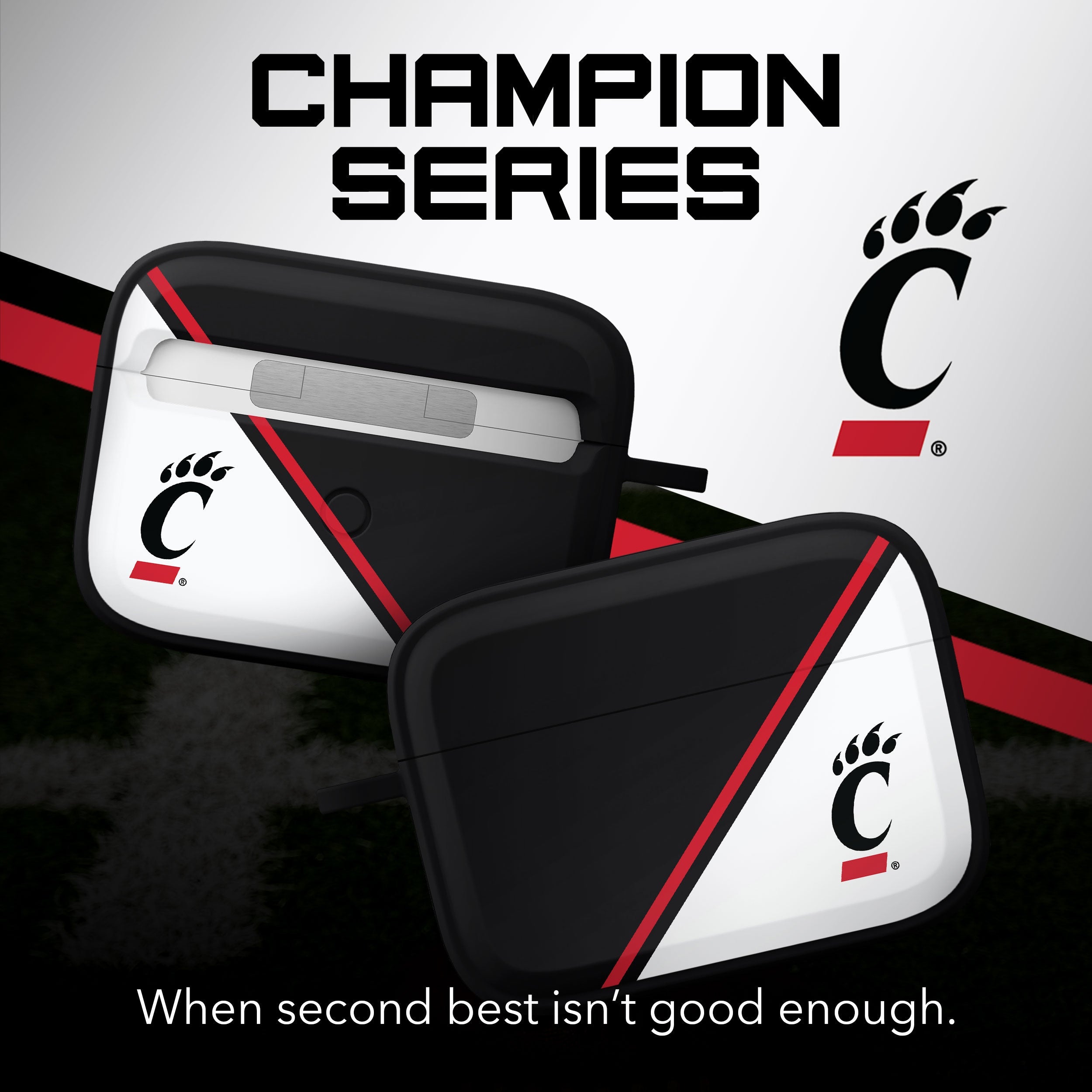 Cincinnati Bearcats HDX Champion Series Apple AirPods Pro 1 & 2 Case Cover 2