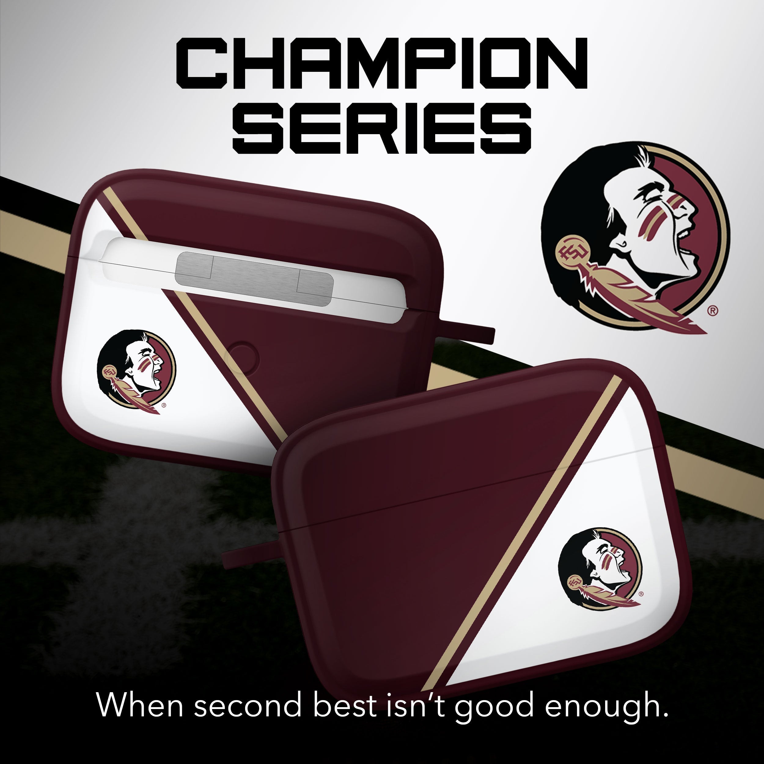 Florida State Seminoles HDX Champion Series Apple AirPods Pro 1 & 2 Case Cover 2