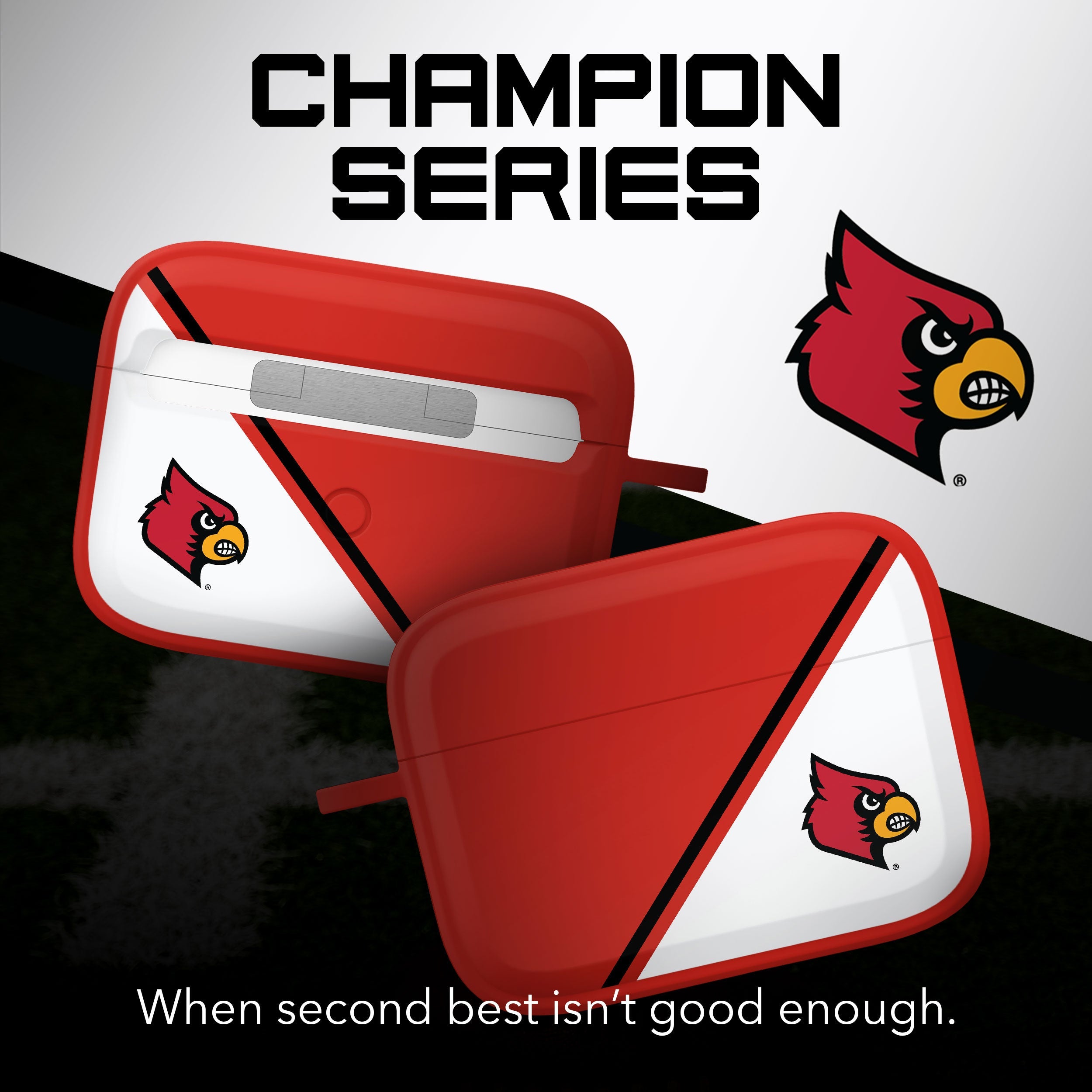Louisville Cardinals HDX Champion Series Apple AirPods Pro 1 & 2 Case Cover | Affinity Bands