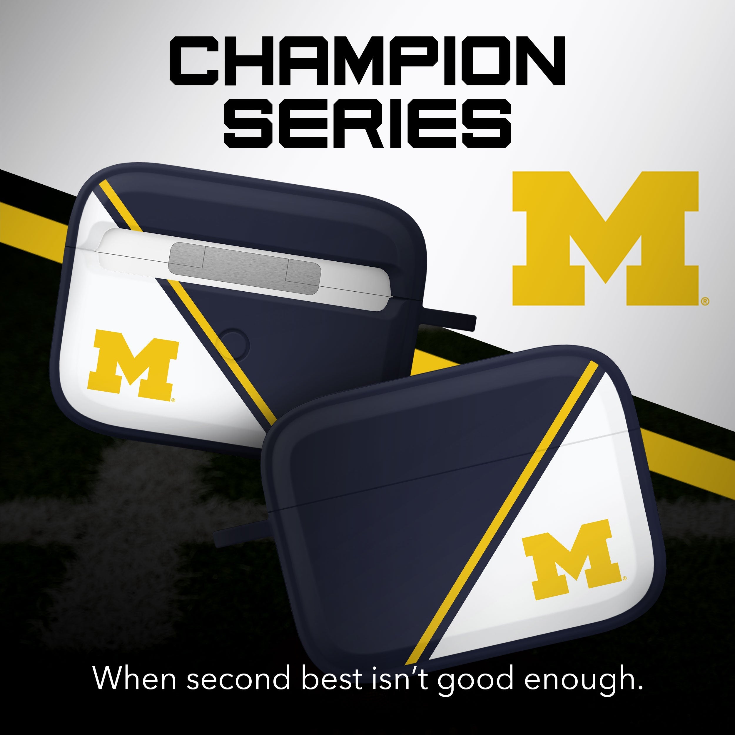 Michigan Wolverines HDX Champion Series Apple AirPods Pro 1 & 2 Case Cover 2