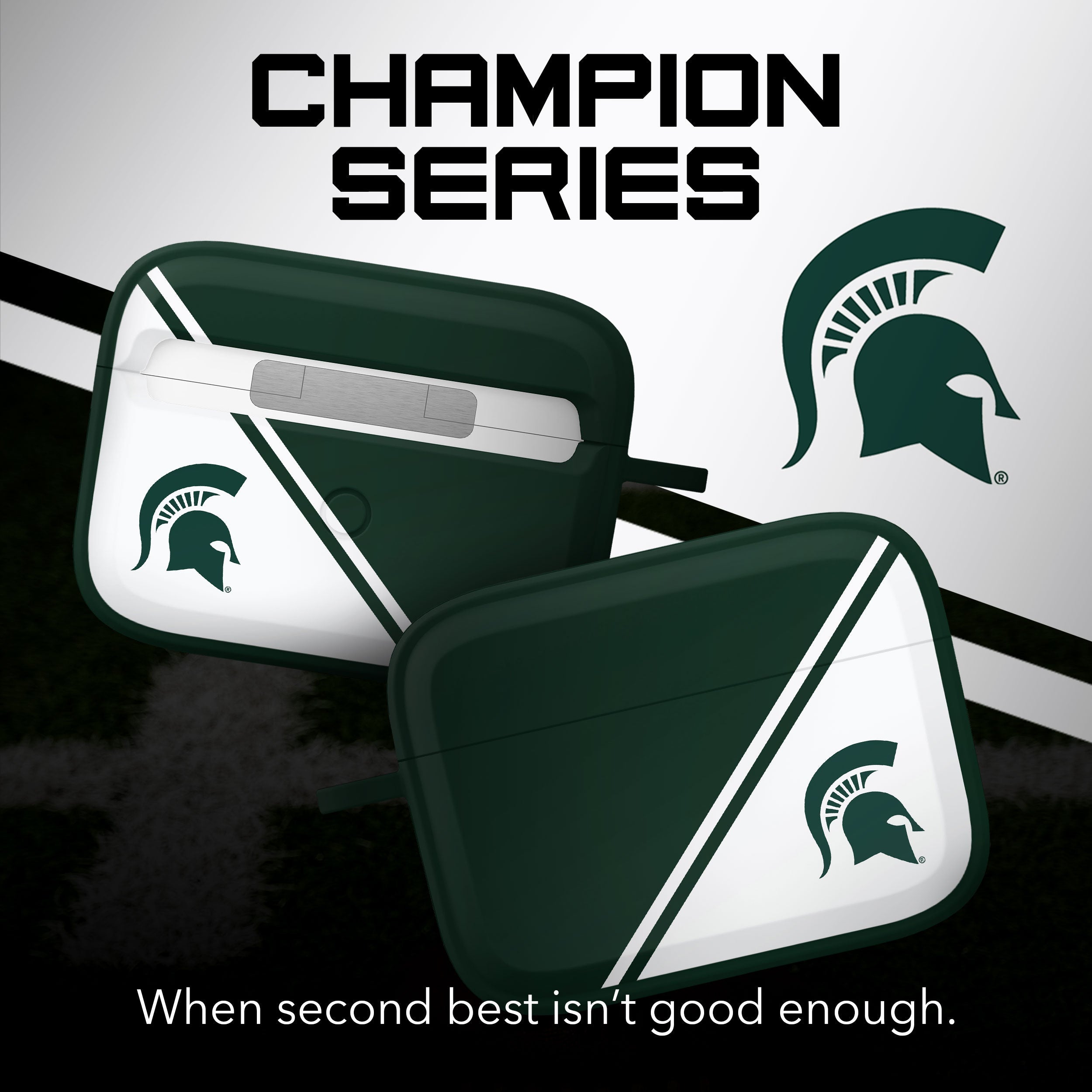 Michigan State Spartans HDX Champion Series Apple AirPods Pro 1 & 2 Case Cover | Affinity Bands