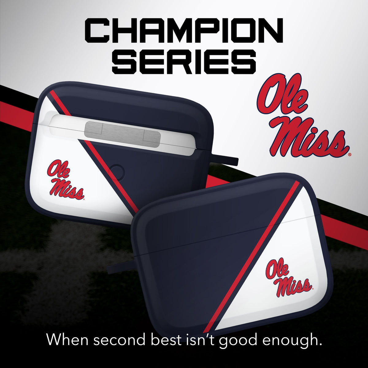 Mississippi Ole Miss Rebels HDX Champion Series Apple AirPods Pro 1 & 2 Case Cover | Affinity Bands
