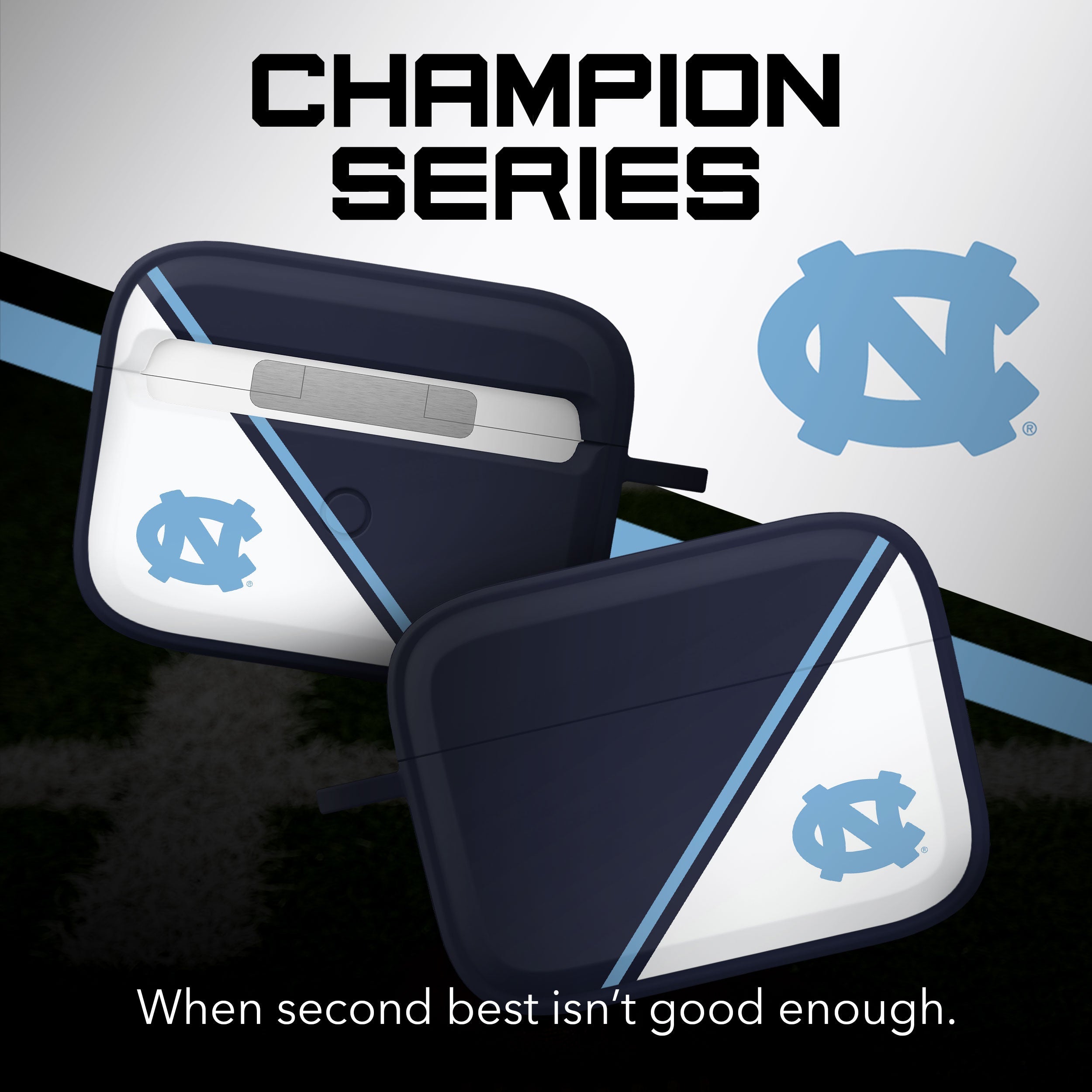 North Carolina Tar Heels HDX Champion Series Apple AirPods Pro 1 & 2 Case Cover 2