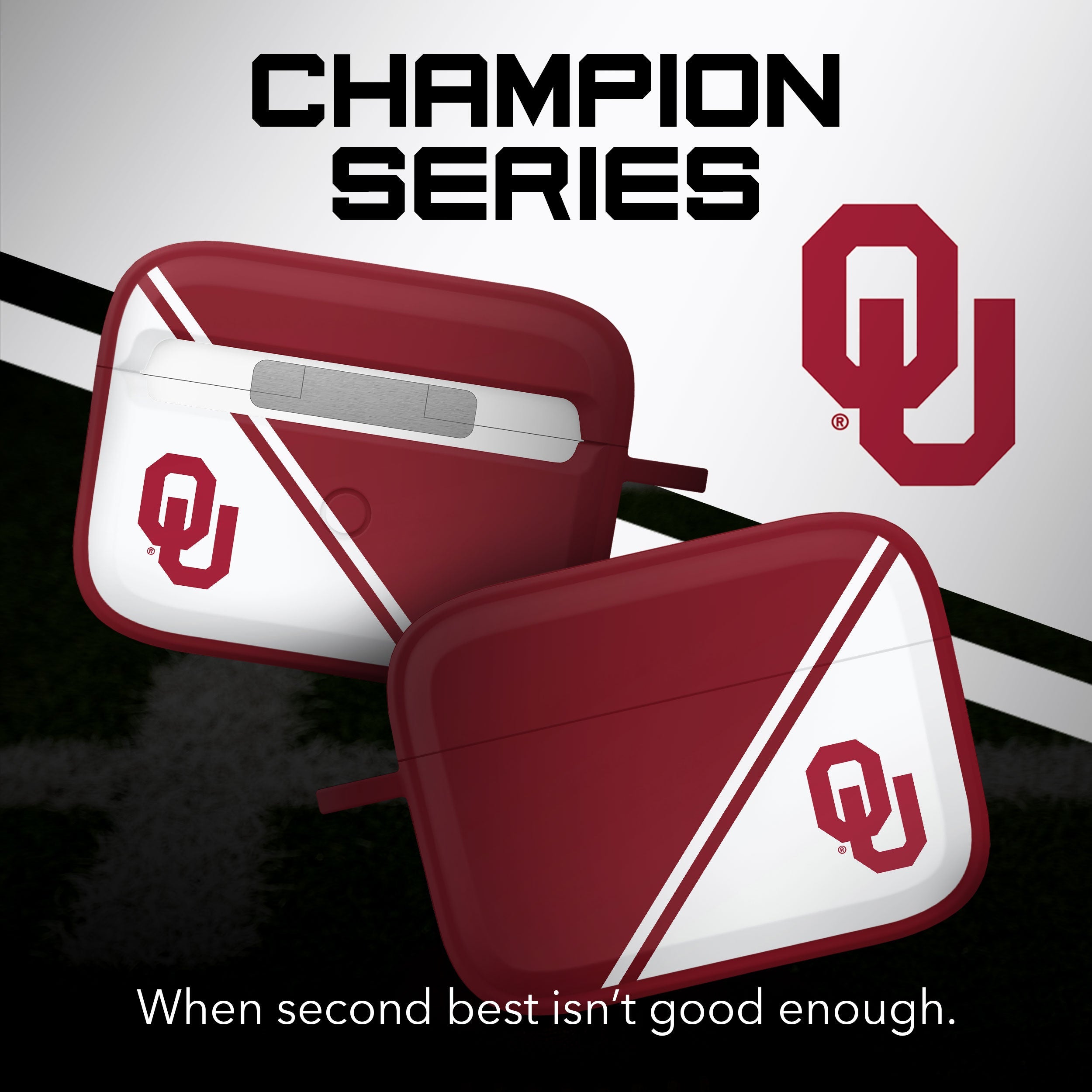 Oklahoma Sooners HDX Champion Series Apple AirPods Pro 1 & 2 Case Cover 2