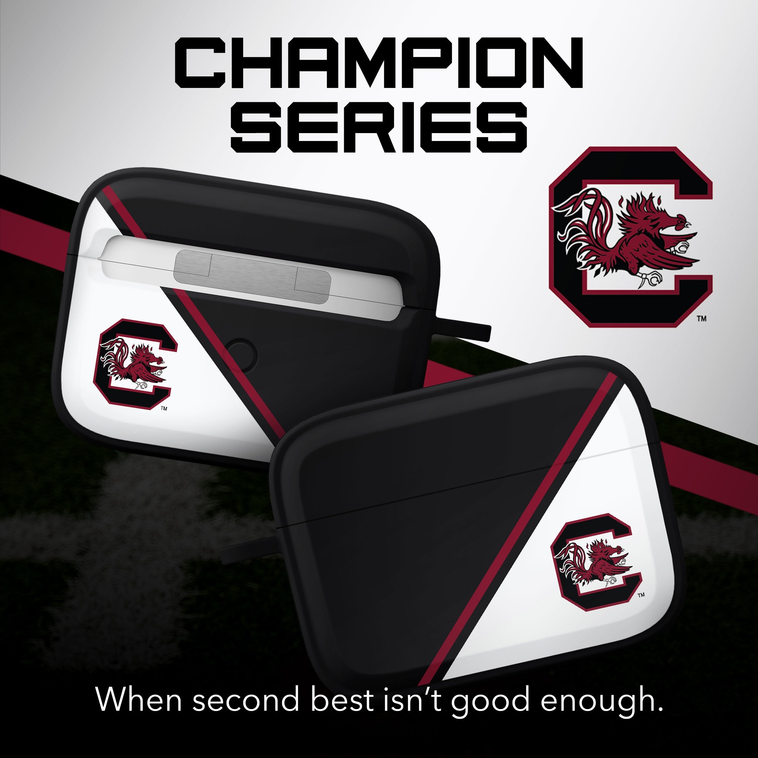 South Carolina Gamecocks HDX Champion Series Apple AirPods Pro 1 & 2 Case Cover | Affinity Bands 2