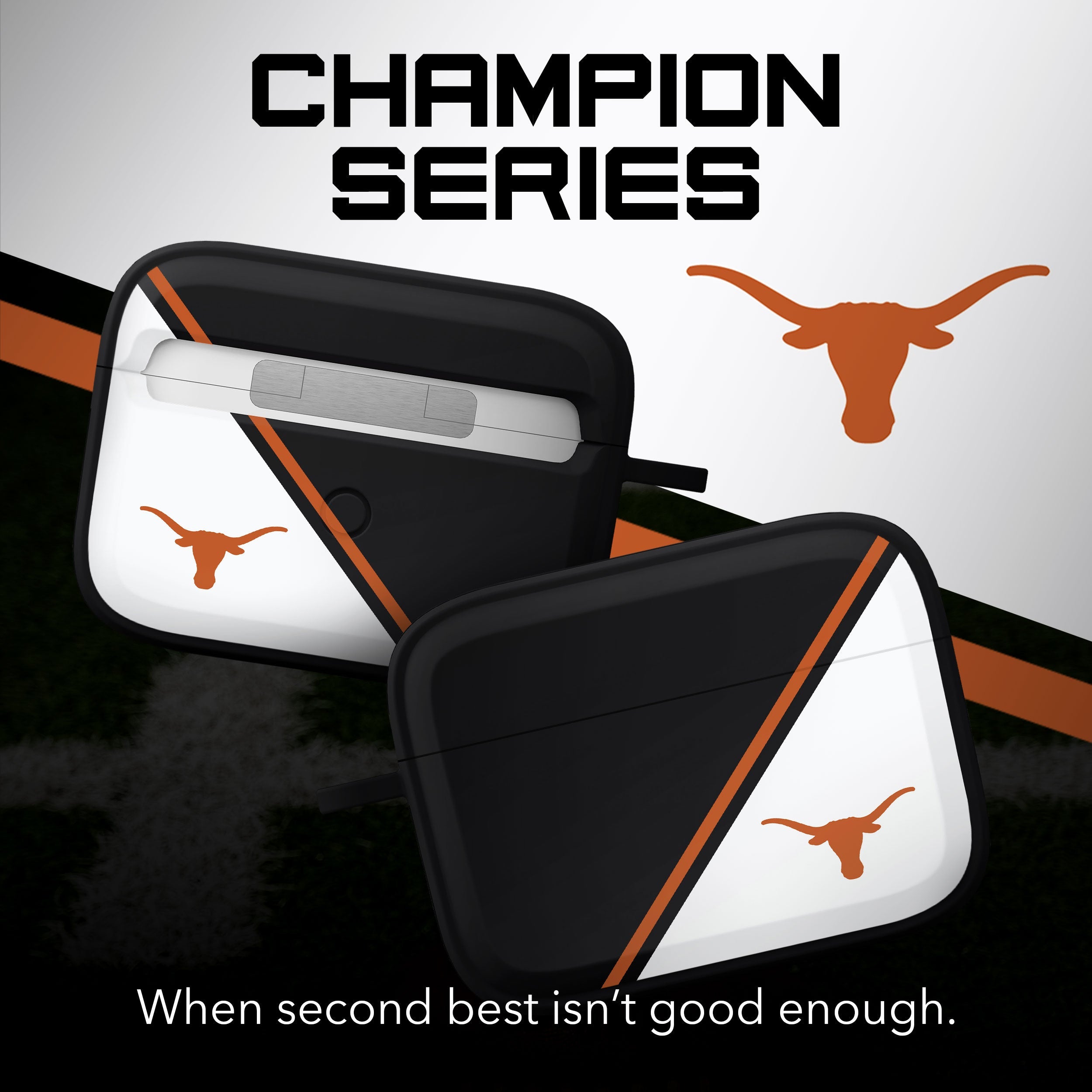Texas Longhorns HDX Champion Series Apple AirPods Pro 1 & 2 Case Cover | Affinity Bands 2