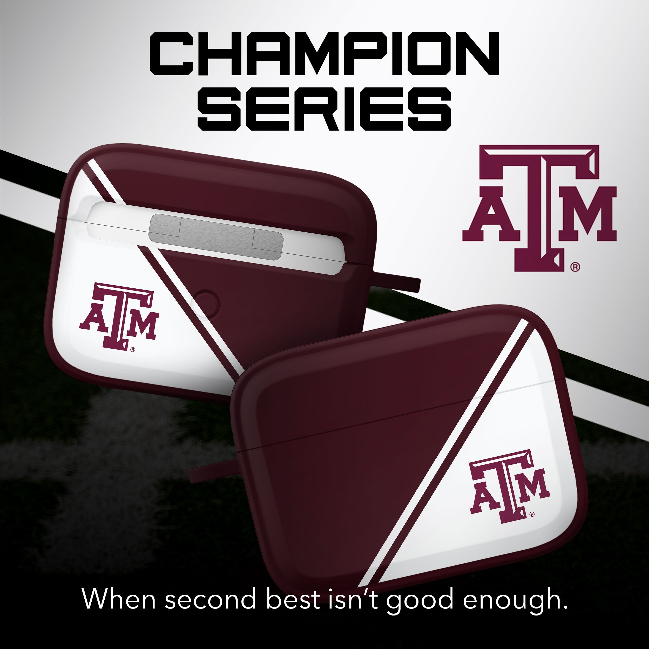 Texas A&M Aggies HDX Champion Series Apple AirPods Pro 1 & 2 Case Cover 2
