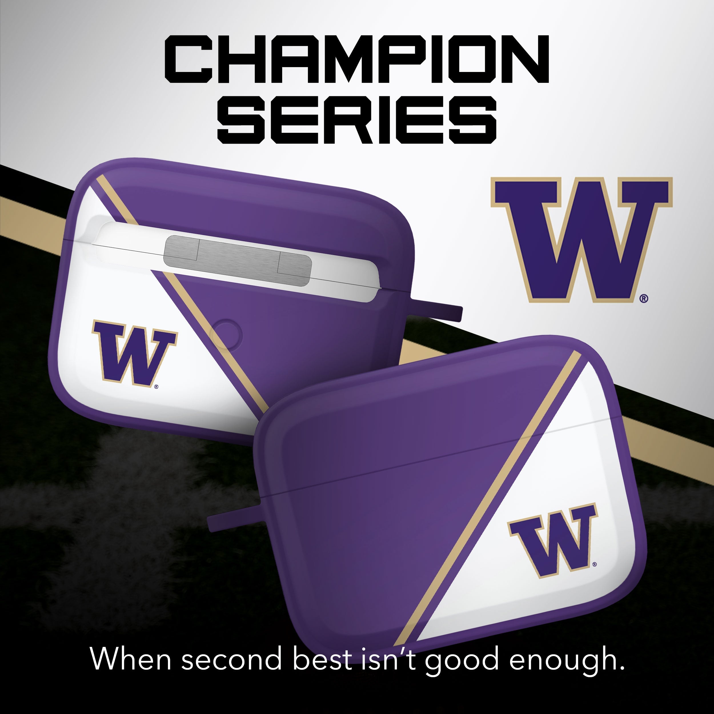 Washington Huskies HDX Champion Series Apple AirPods Pro 1 & 2 Case Cover 2