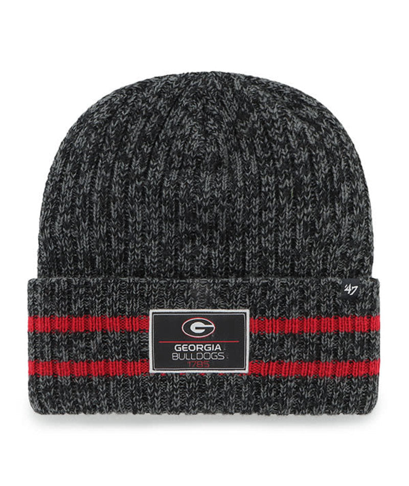 Georgia Bulldogs - Black Sitka Cuff Knit Beanie, 47 Brand 1