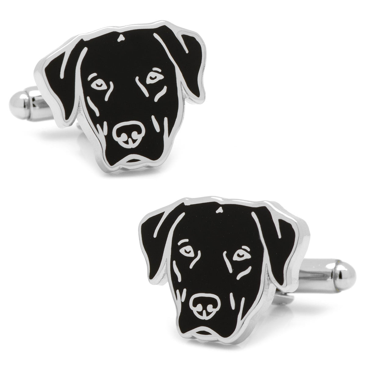 Black Labrador Cufflinks 1