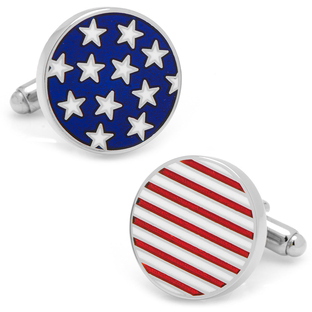 Stars and Stripes American Flag Cufflinks 1