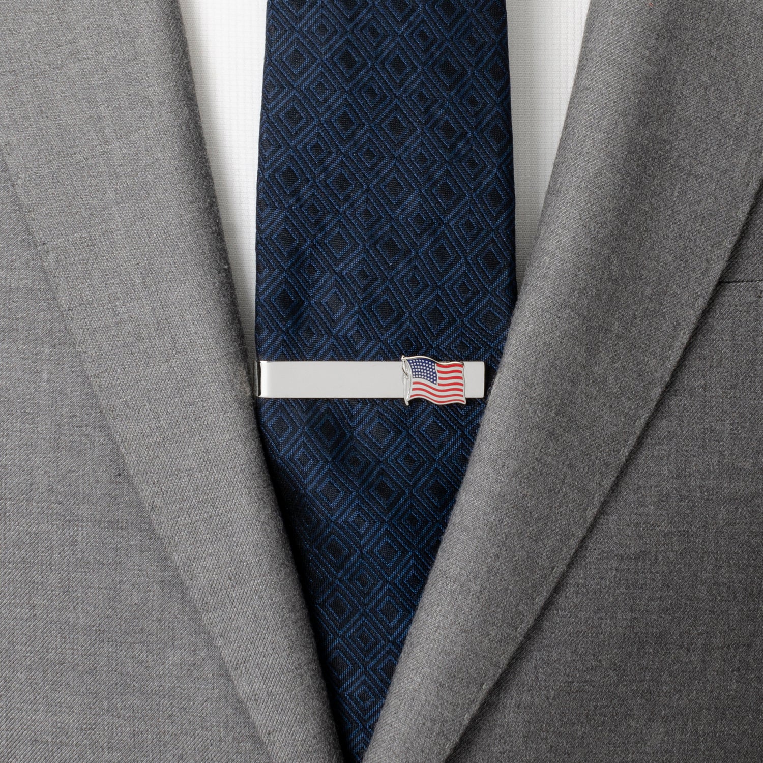 American Waving Flag Cufflinks and Tie Bar Gift Set 5
