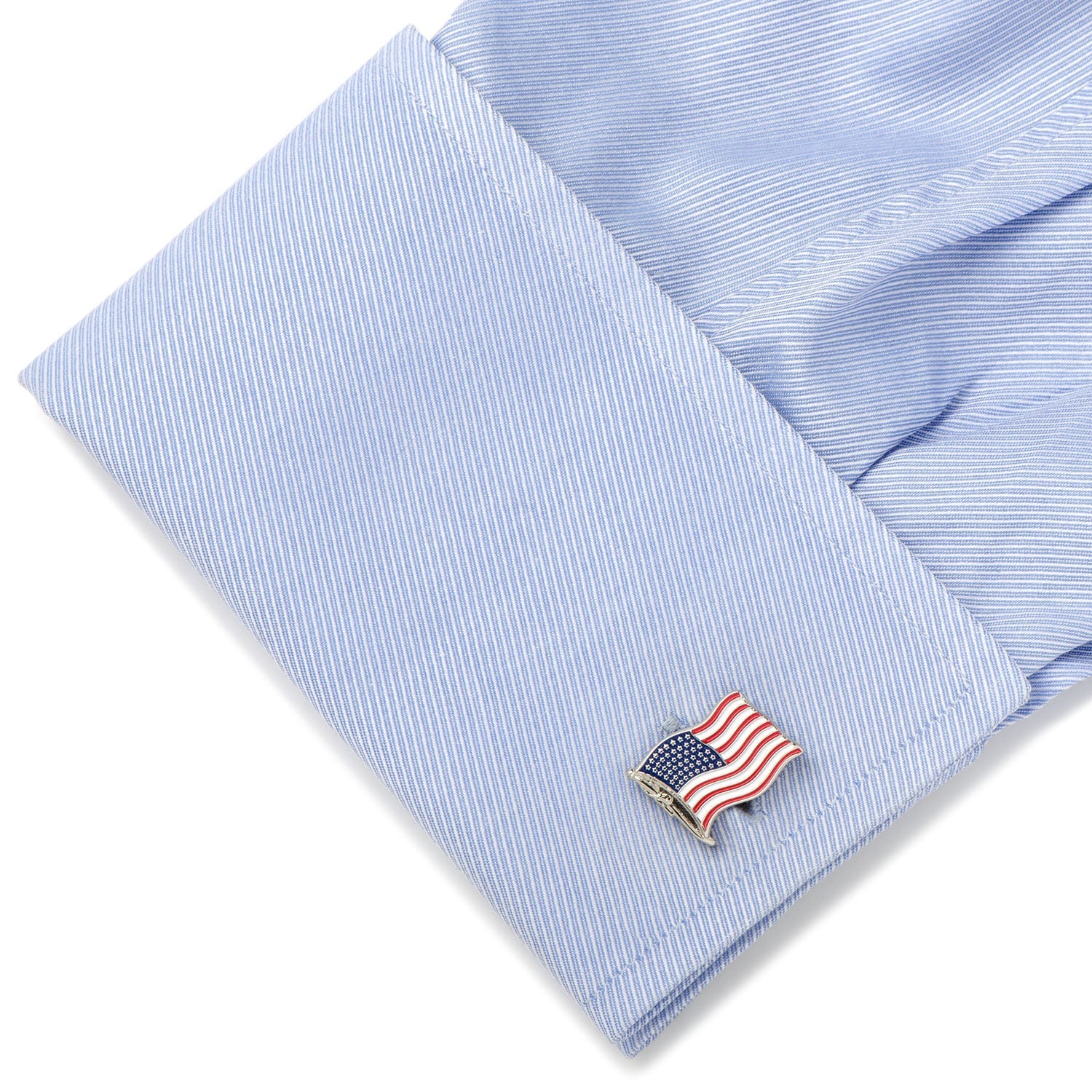 American Waving Flag Cufflinks and Tie Bar Gift Set 7
