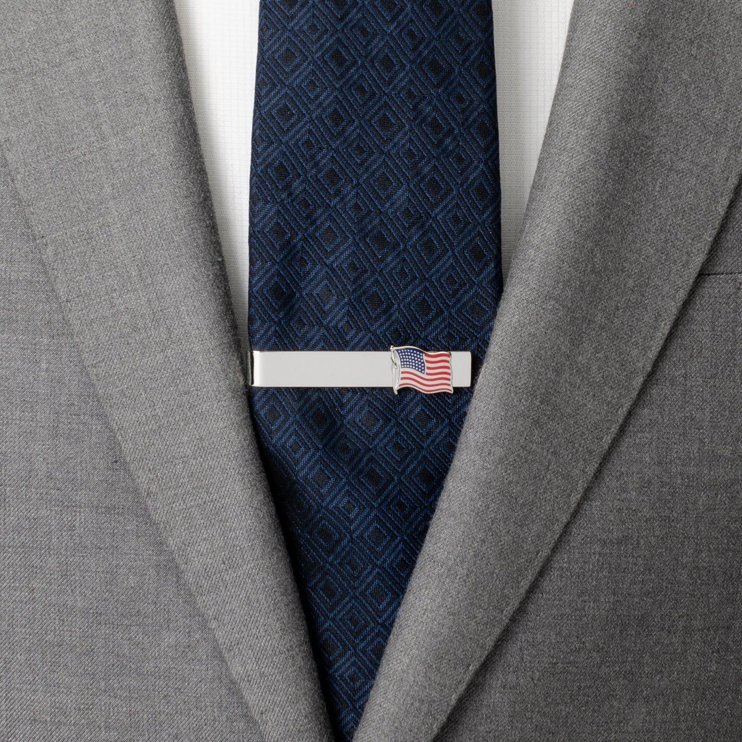 Waving American Flag Tie Bar 2