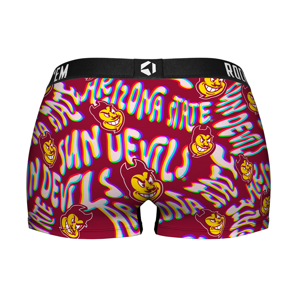 Women's Boy Shorts - Arizona State Sun Devils - Twisted Wordmark | Rock 'Em Socks