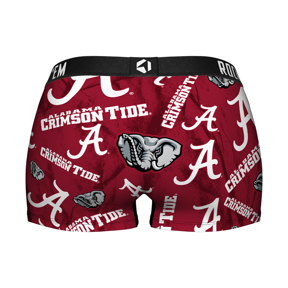 Women's Boy Shorts - Alabama Crimson Tide - Logo All-Over | Rock 'Em Socks 2