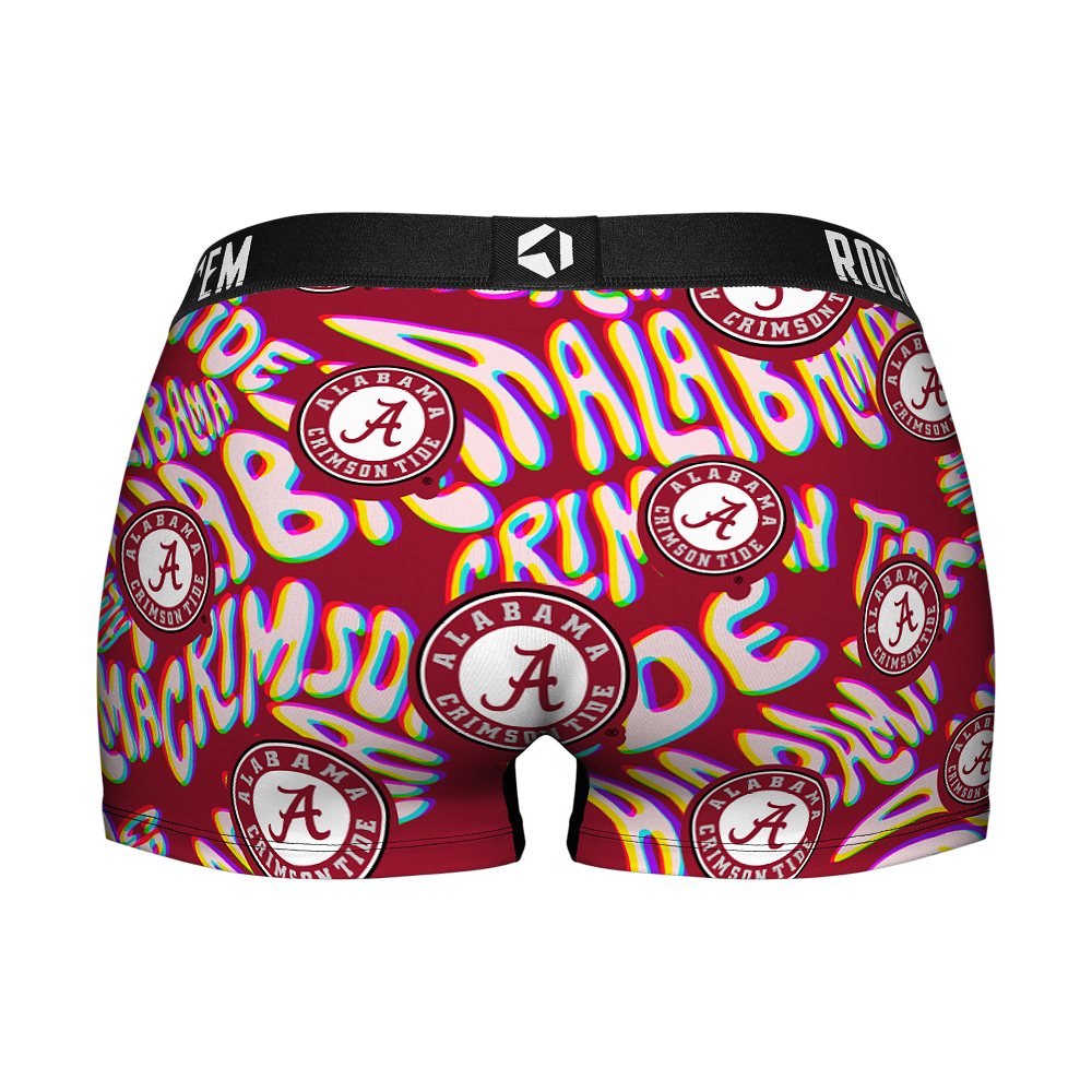 Women's Boy Shorts - Alabama Crimson Tide - Twisted Wordmark | Rock 'Em Socks 2
