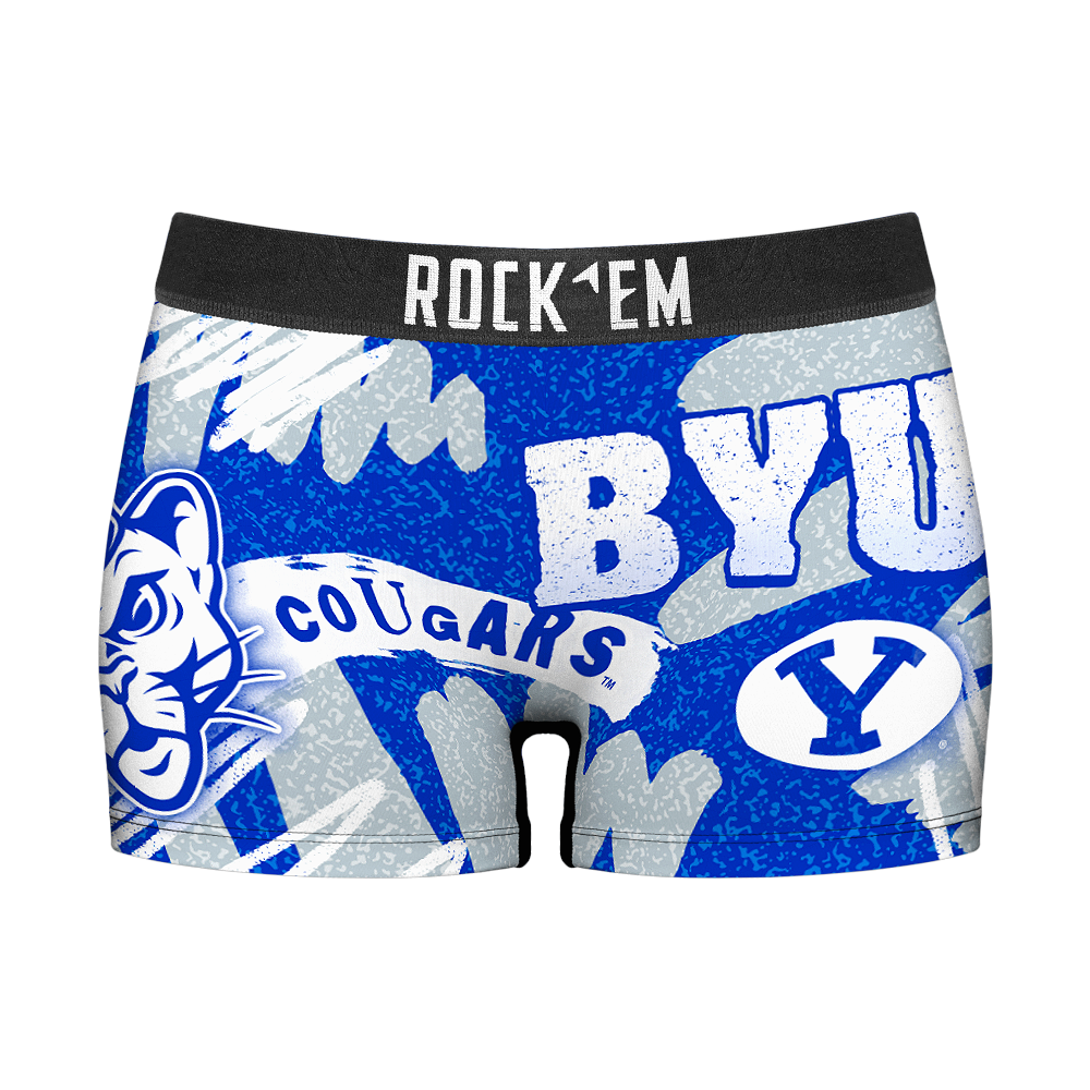 Women's Boy Shorts - BYU Cougars - Team Blast | Rock 'Em Socks