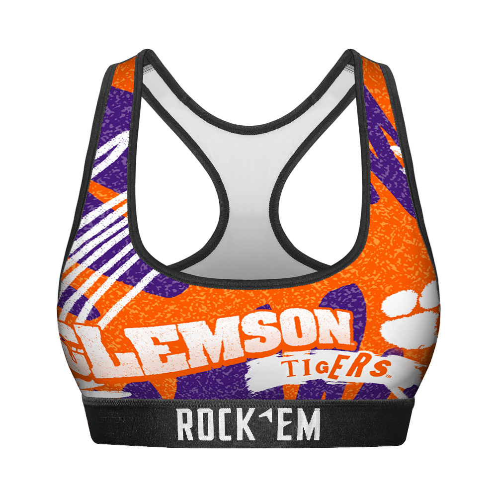 Women's Sports Bra - Clemson Tigers - Team Blast | Rock 'Em Socks