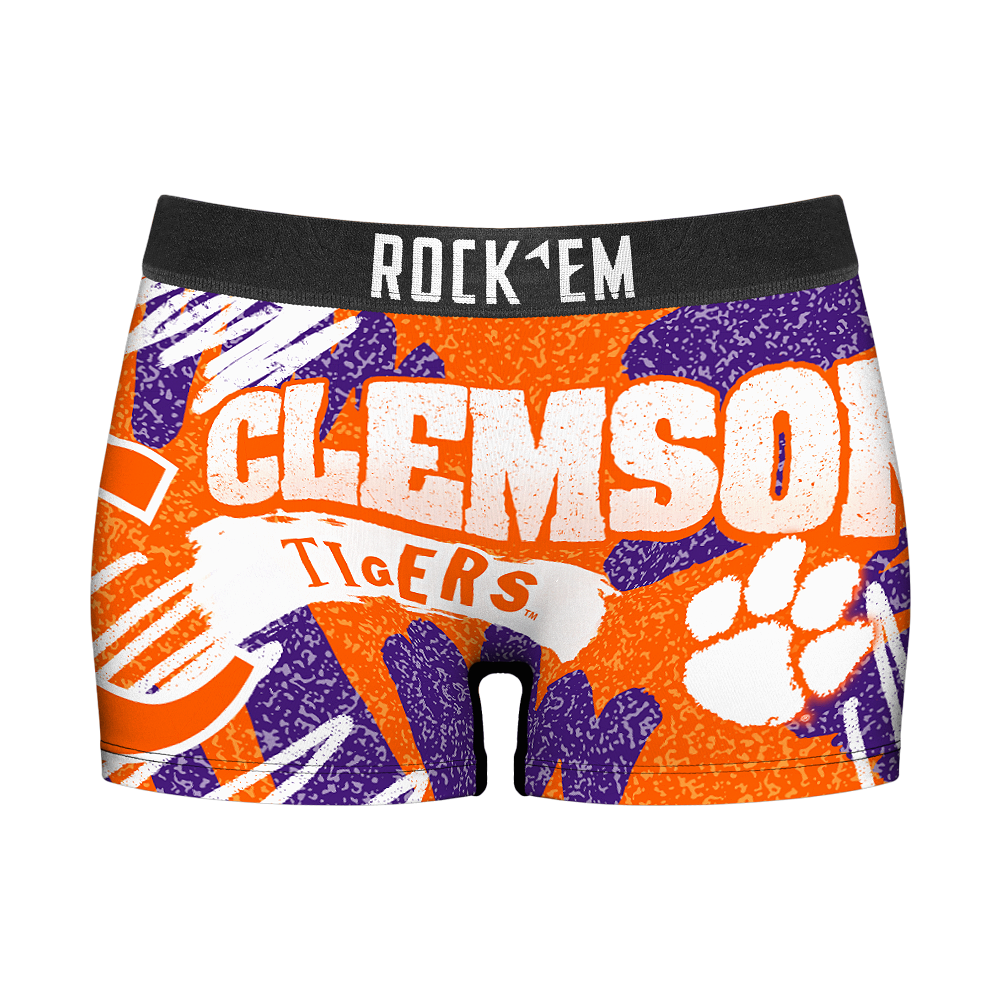 Women's Boy Shorts - Clemson Tigers - Team Blast | Rock 'Em Socks