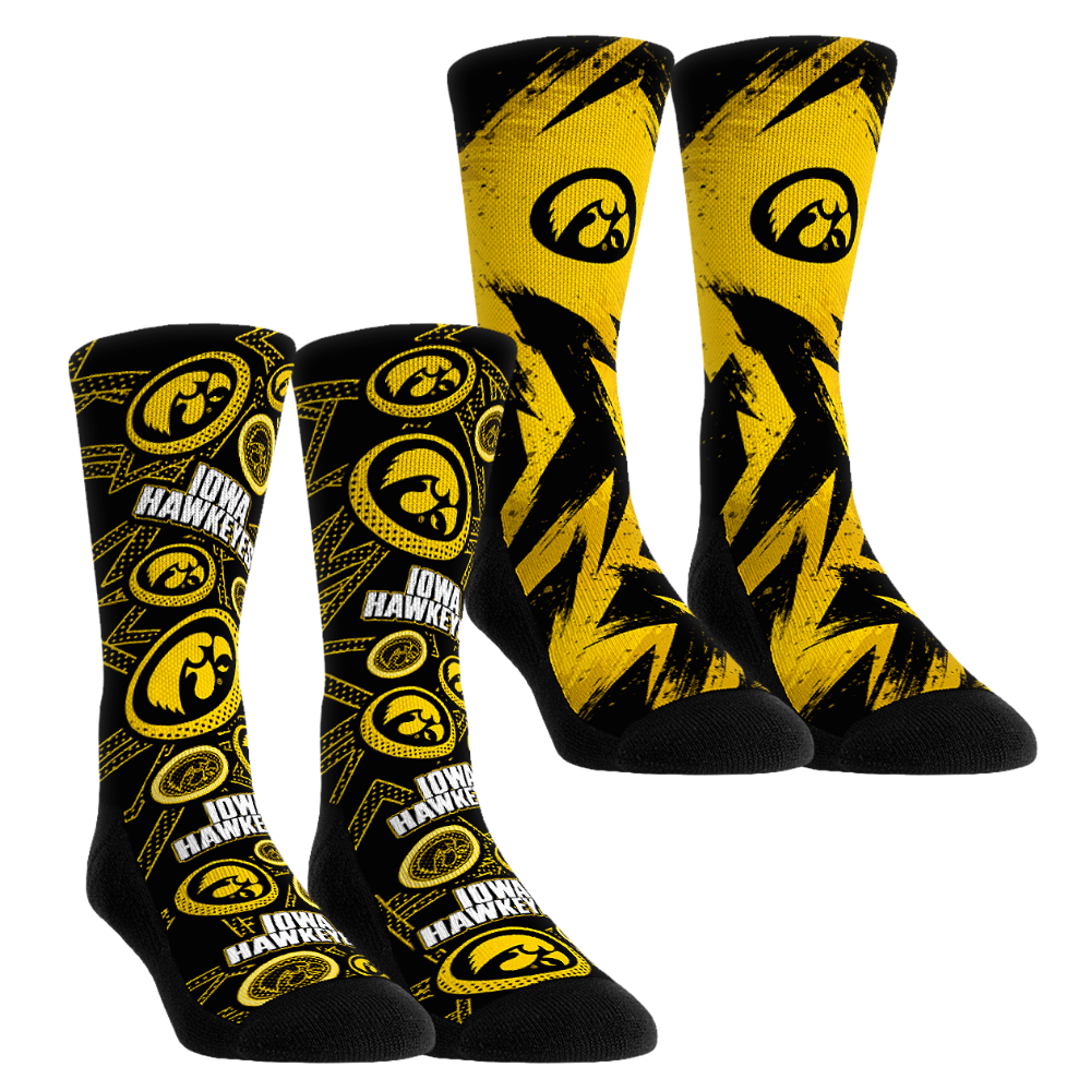 Iowa Hawkeyes - Game Day 2-Pack | Rock 'Em Socks 1